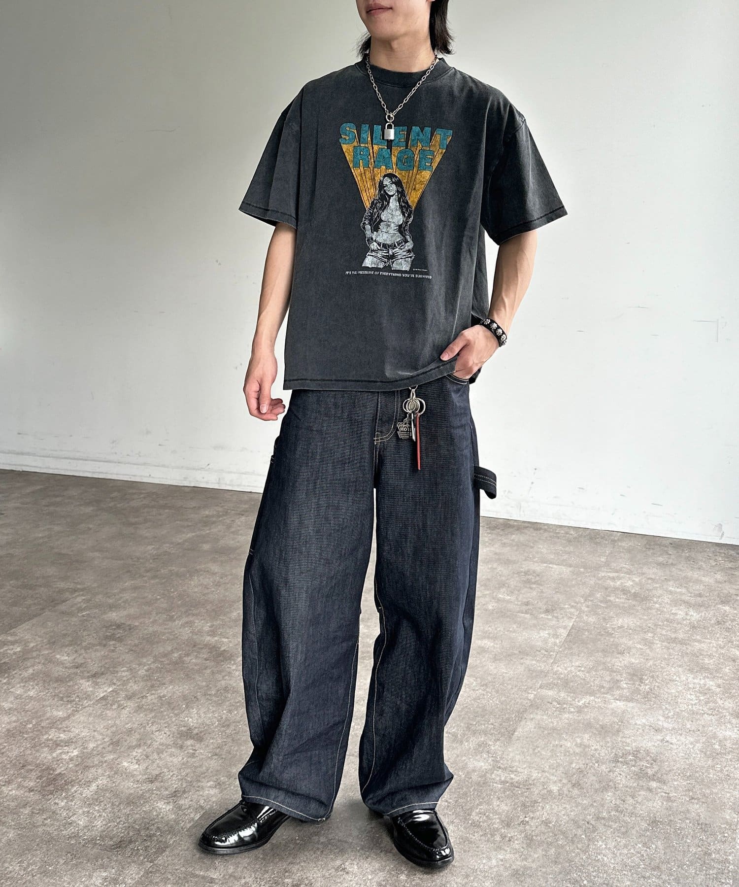 CPCM(シーピーシーエム) パウダー加工ヴィンテージライクT