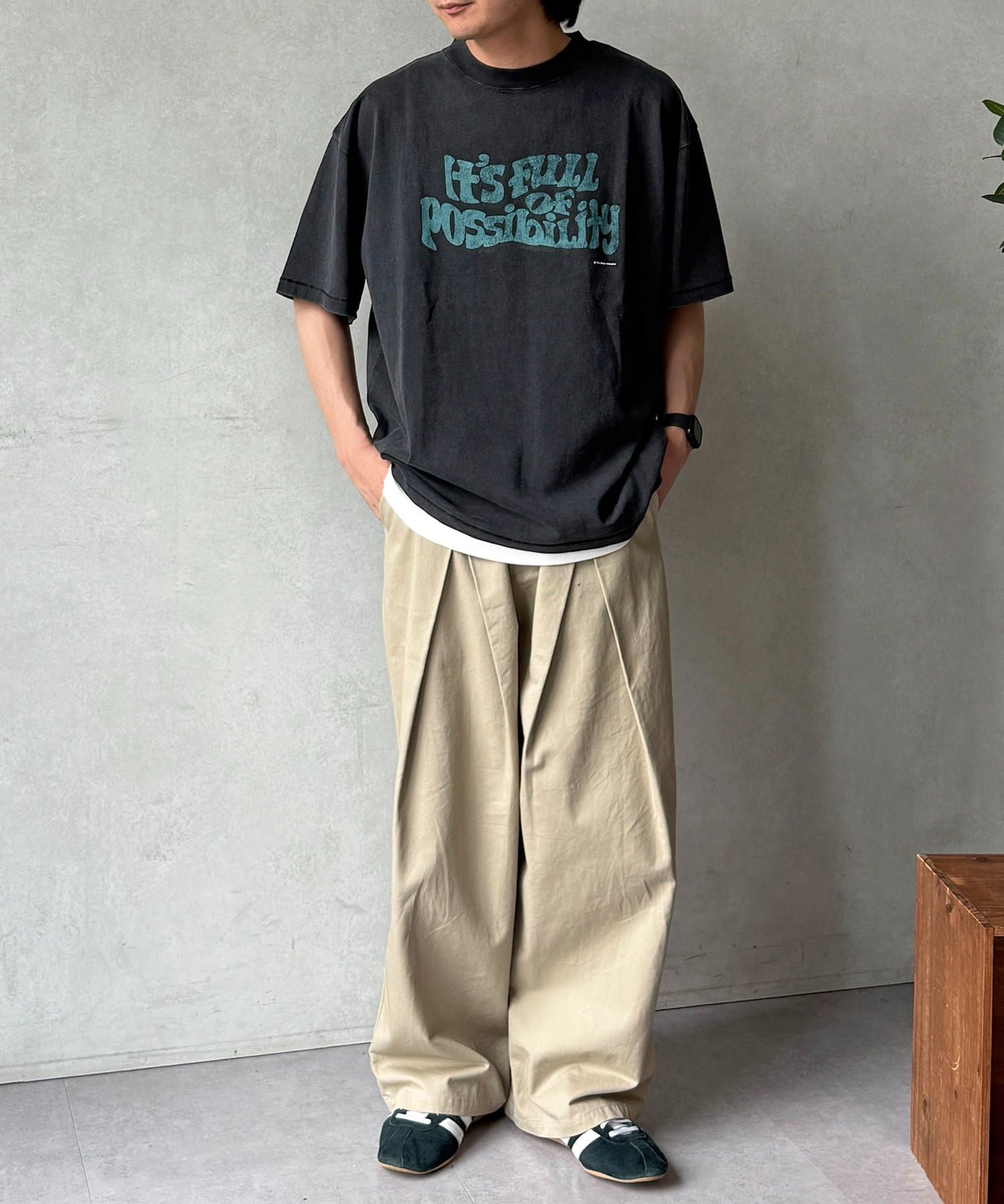 CPCM(シーピーシーエム) パウダー加工ヴィンテージライクT