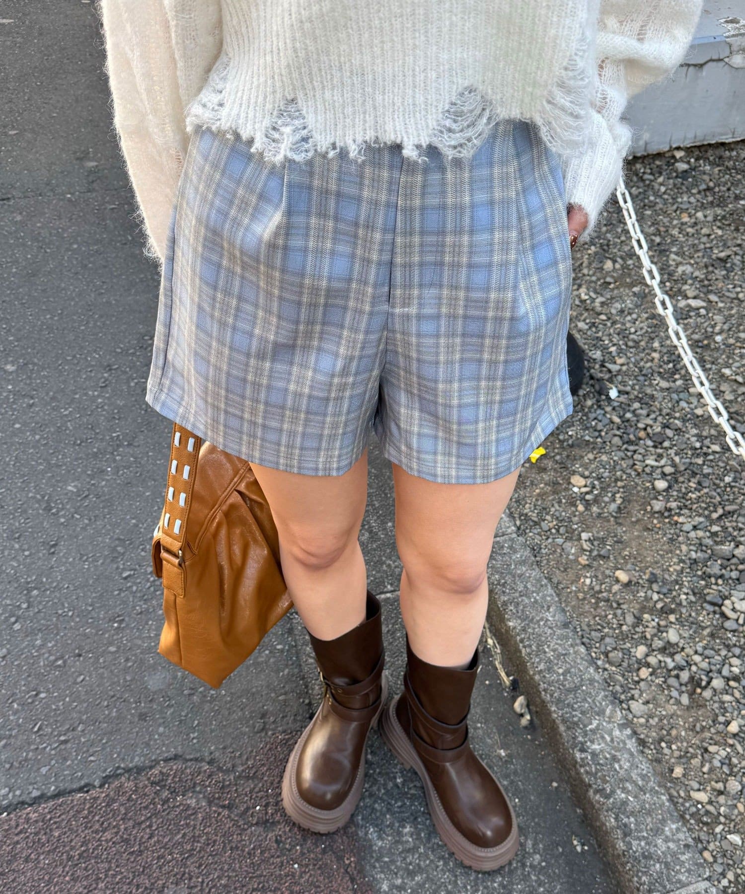 CIAOPANIC(チャオパニック) ハイウエスト美脚ショートパンツ／セットアップ