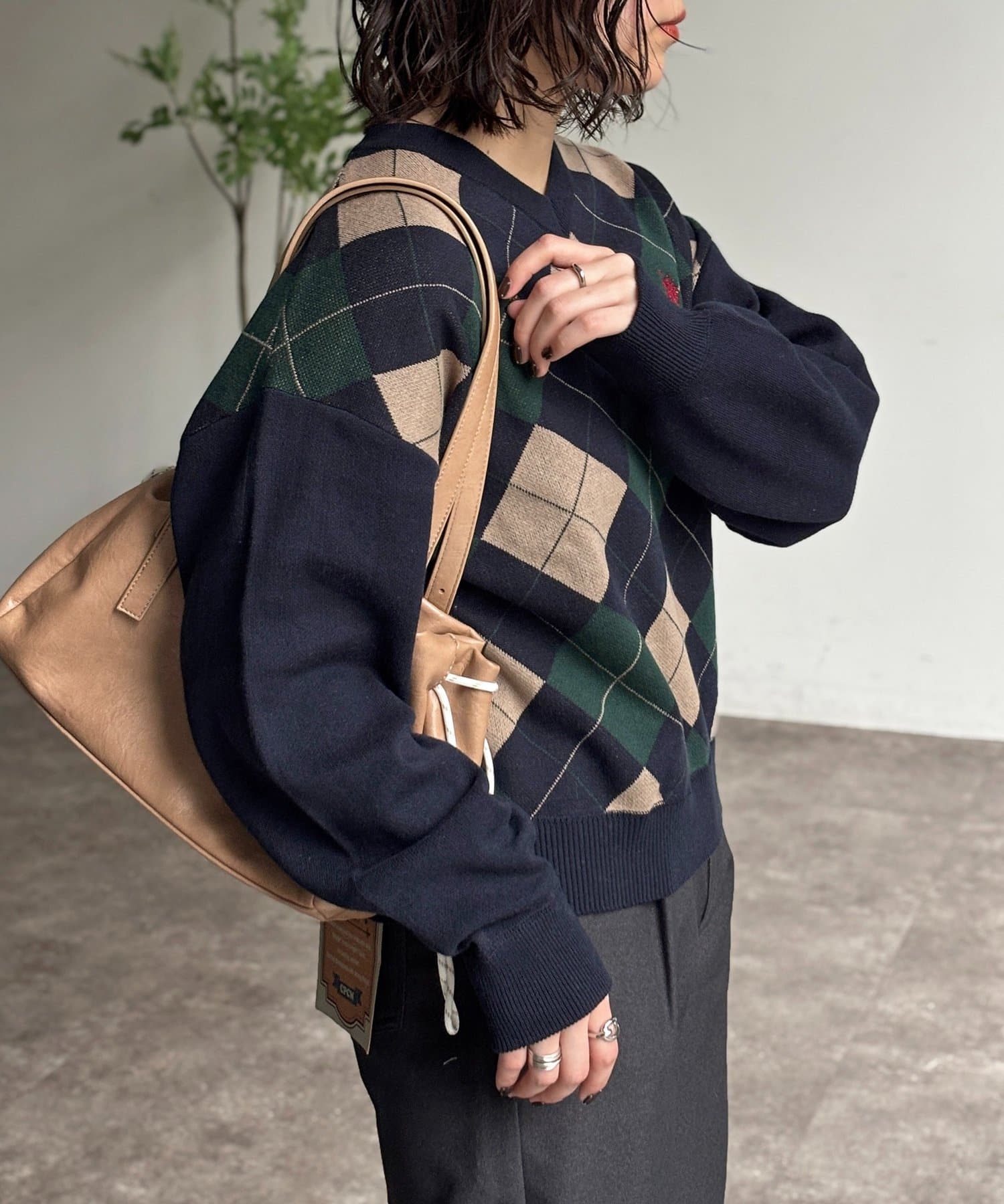 CPCM(シーピーシーエム) 【U.S. POLO ASSN.】Vネックスウェットライクニット