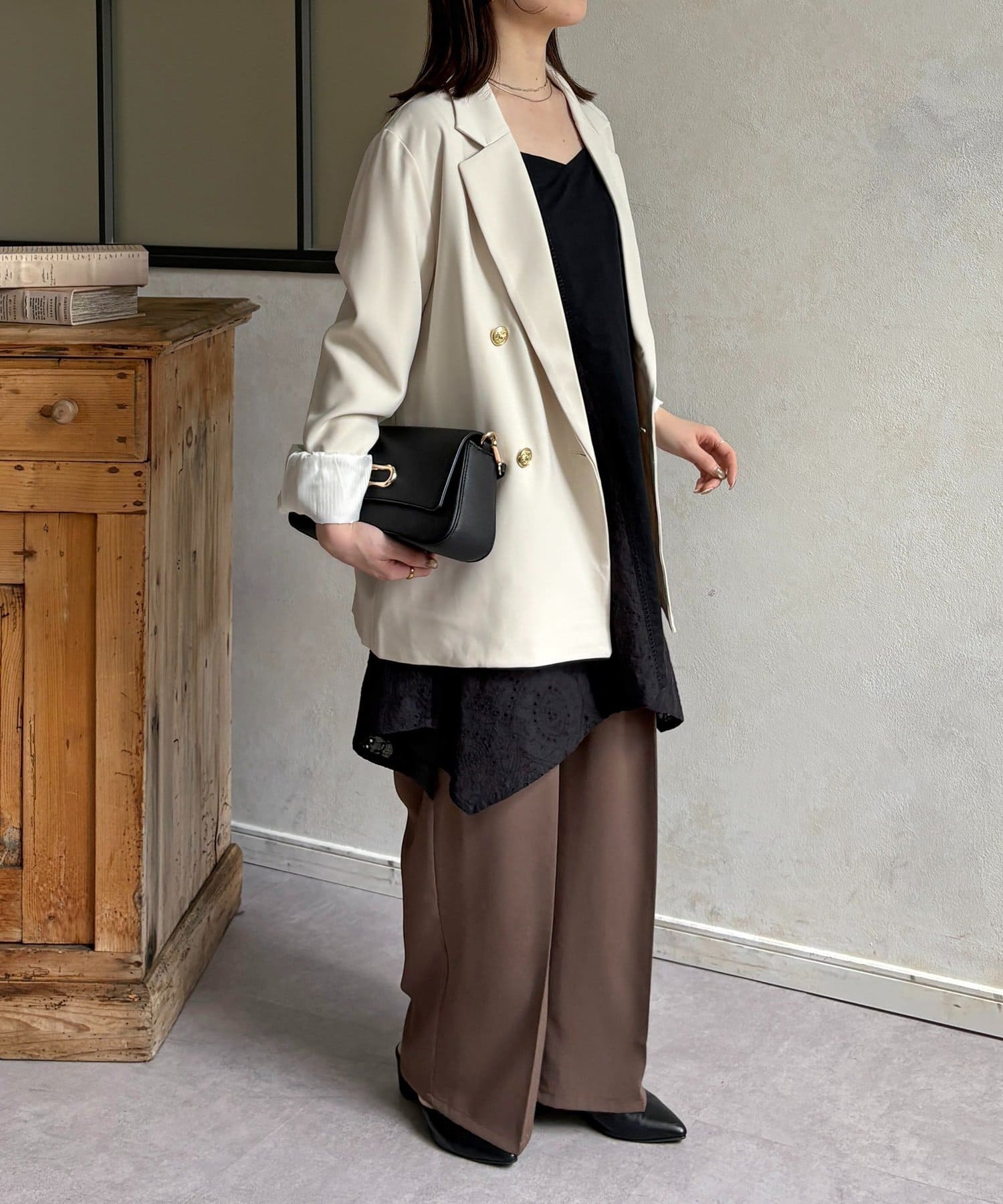 Thevon.(ゼヴォン) コットンレースキャミチュニック