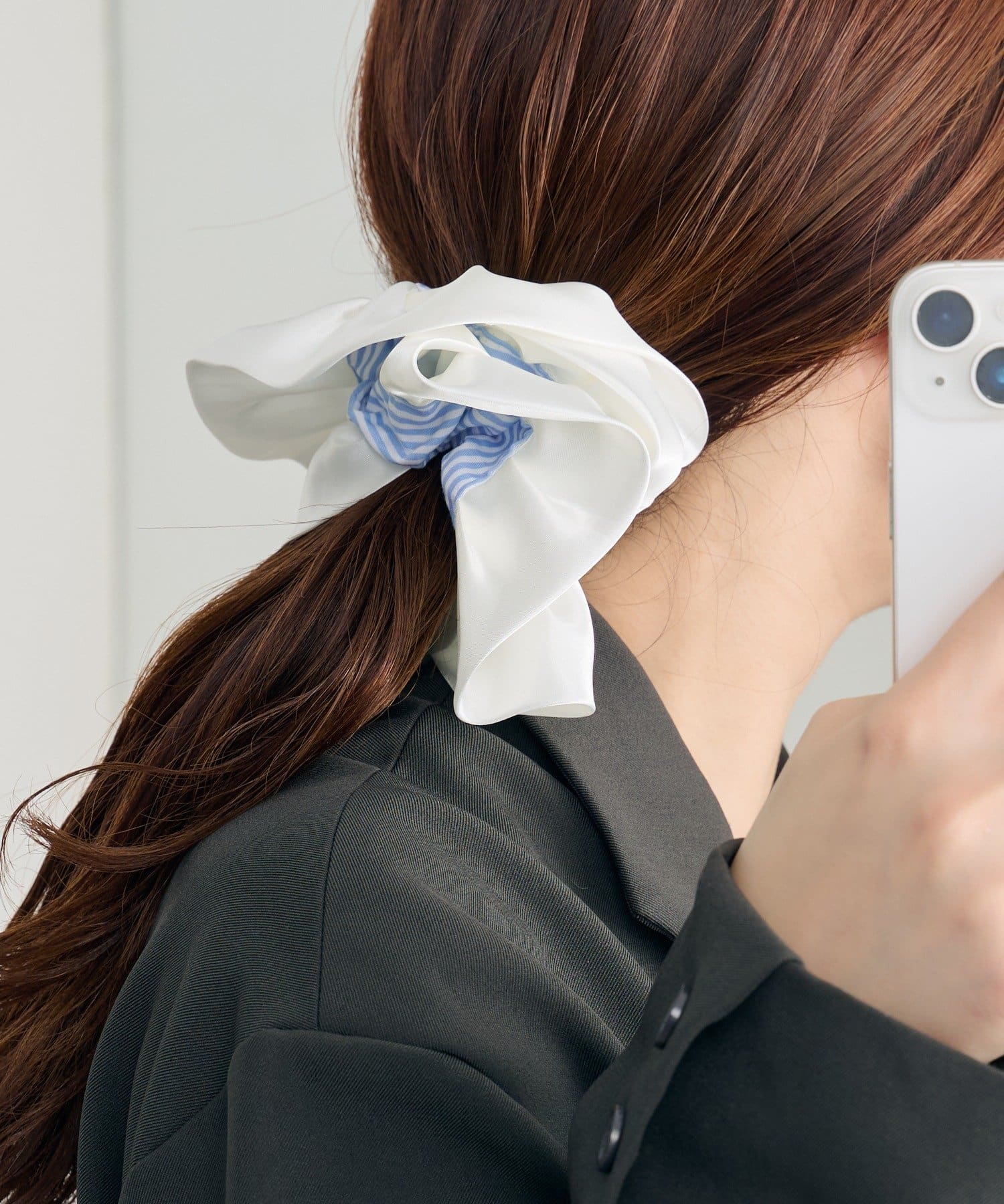 mystic(ミスティック) サテンストライプシュシュ