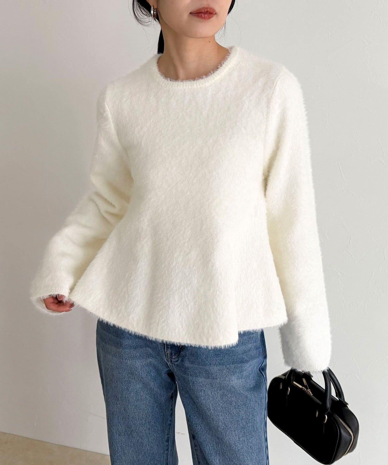 FREDY & GLOSTER(フレディ アンド グロスター) シャギーペプラムニットプルオーバー