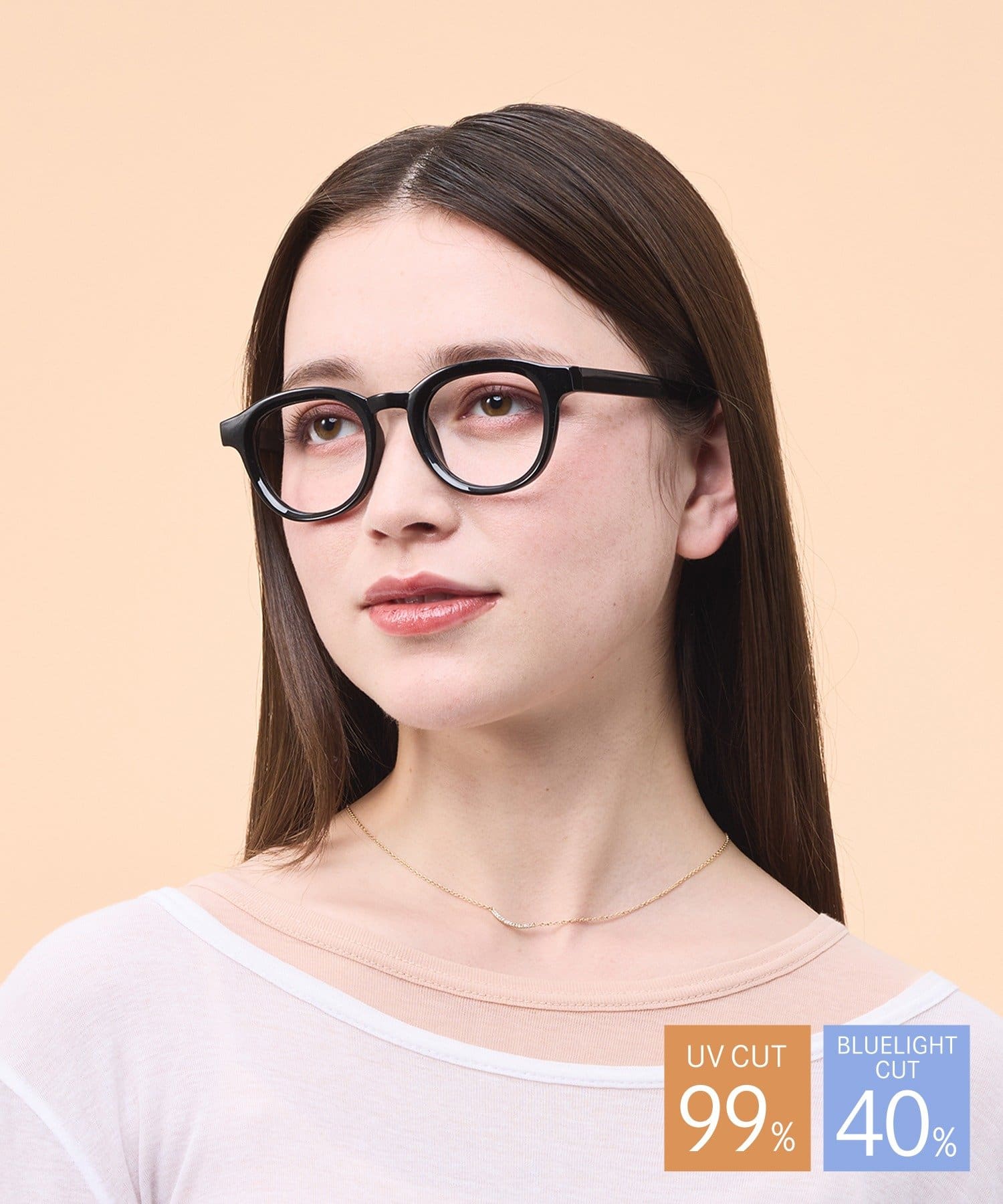 3COINS(スリーコインズ) 曇りにくいスクエアボストンメガネ