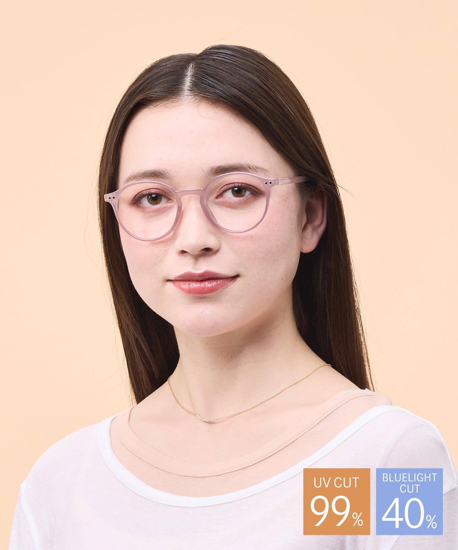 3COINS(スリーコインズ) 曇りにくいプラボストンメガネ