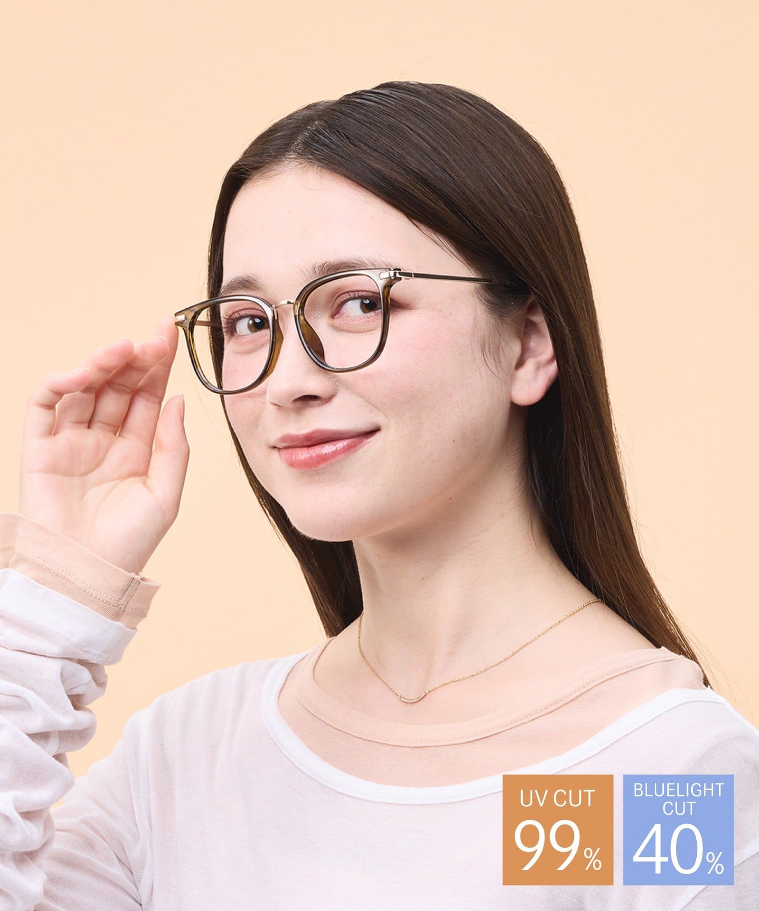 3COINS(スリーコインズ) 曇りにくいスクエアメガネ