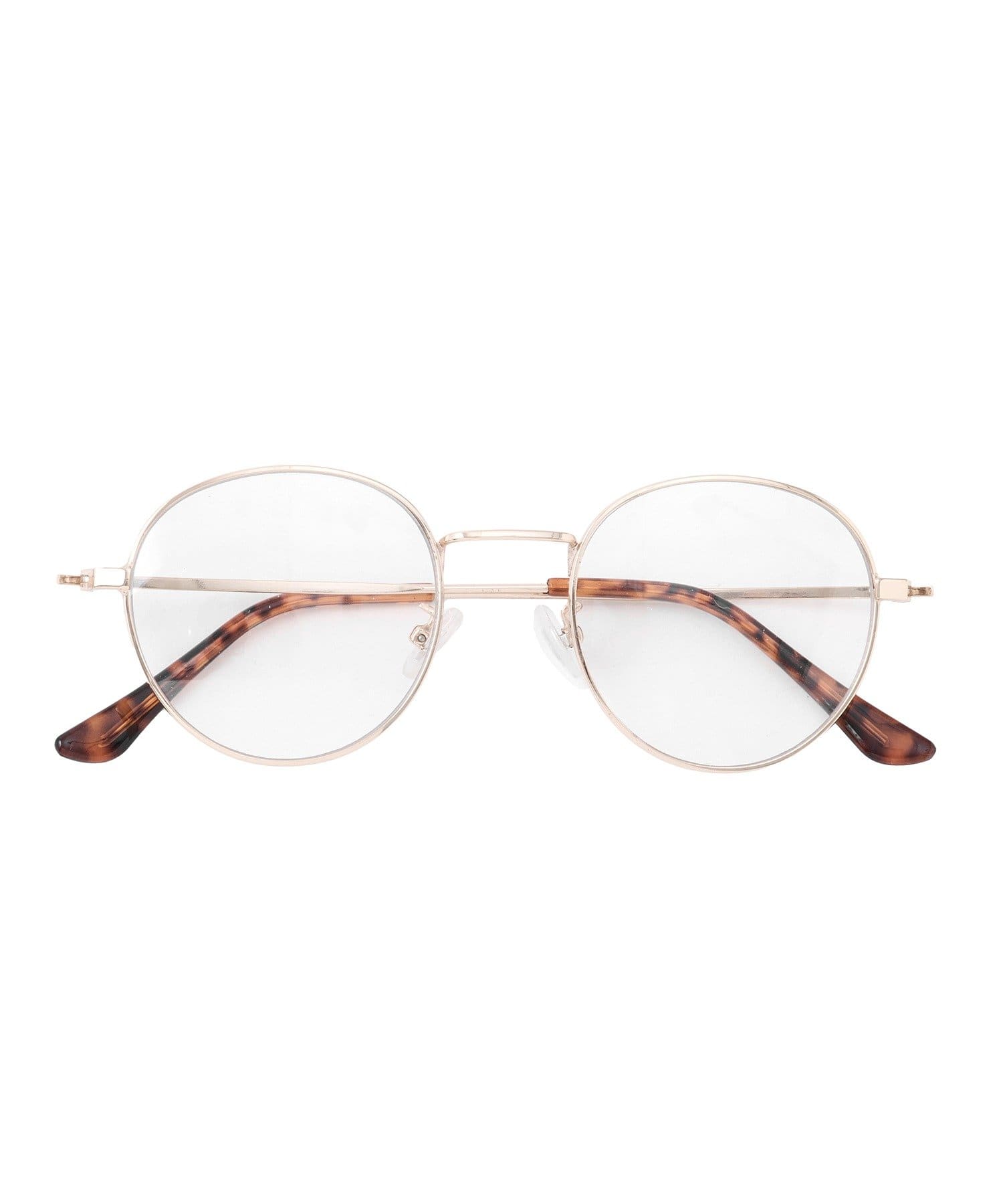 3COINS(スリーコインズ) 曇りにくいメタルボストンメガネ