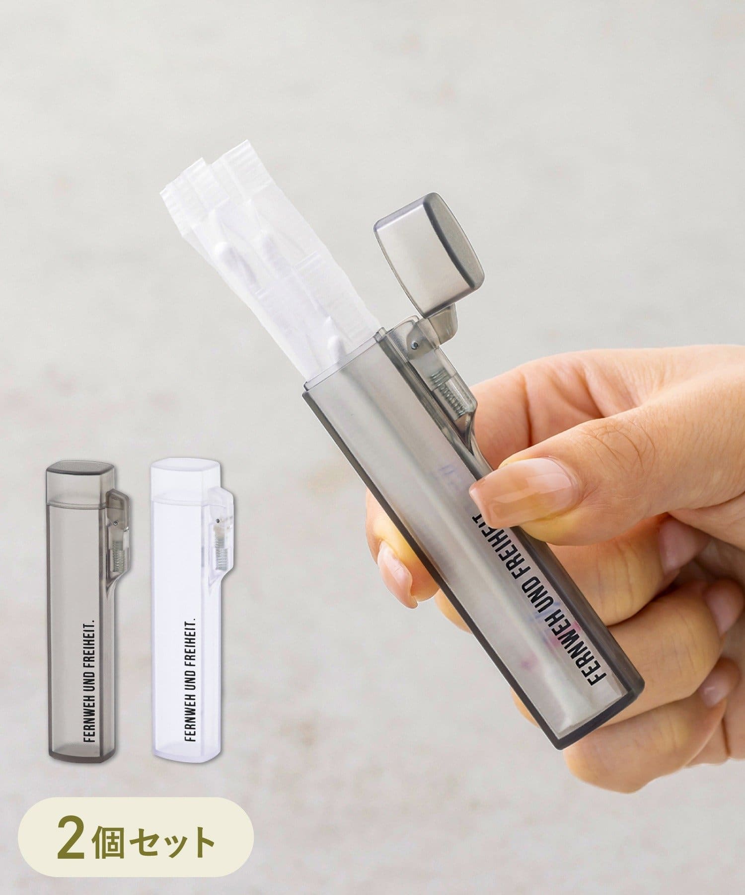 3COINS(スリーコインズ) 綿棒ケース2個セット