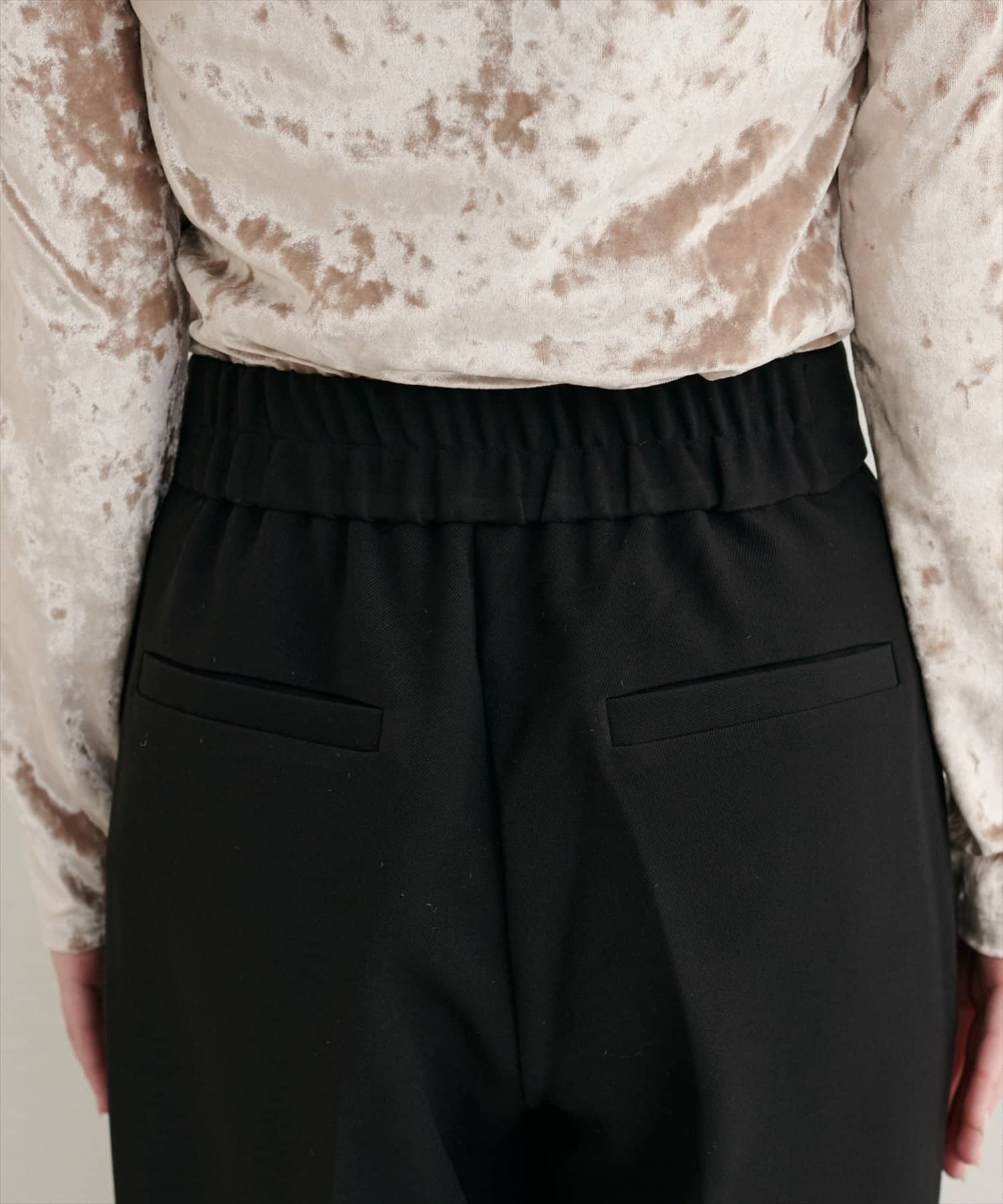 NICE CLAUP / OLIVE des OLIVE OUTLET(ナイスクラップ  / オリーブ デ オリーブ アウトレット) 【natural couture】釦タックワイドパンツ