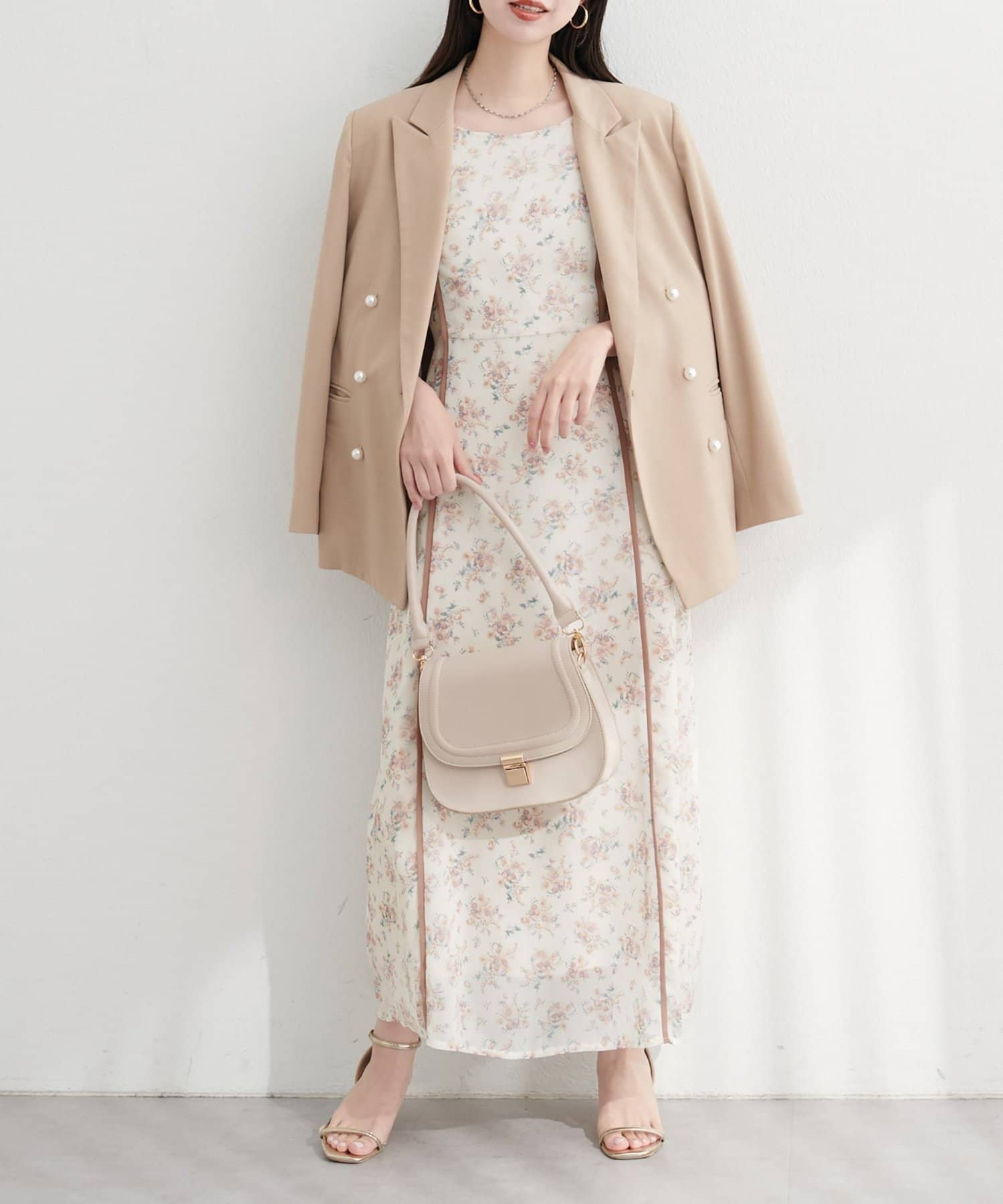 NICE CLAUP / OLIVE des OLIVE OUTLET(ナイスクラップ  / オリーブ デ オリーブ アウトレット) 【natural couture】キャンディスリーブパイピングワンピース