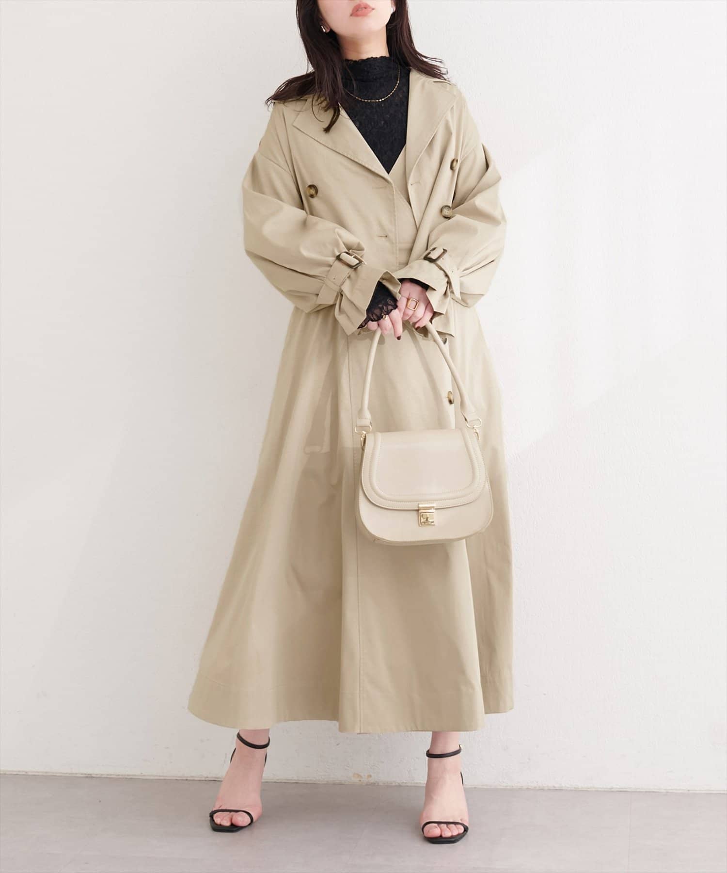 natural couture(ナチュラルクチュール) 【1/1～4限定受注販売】ショートトレンチ+ジャンスカセット