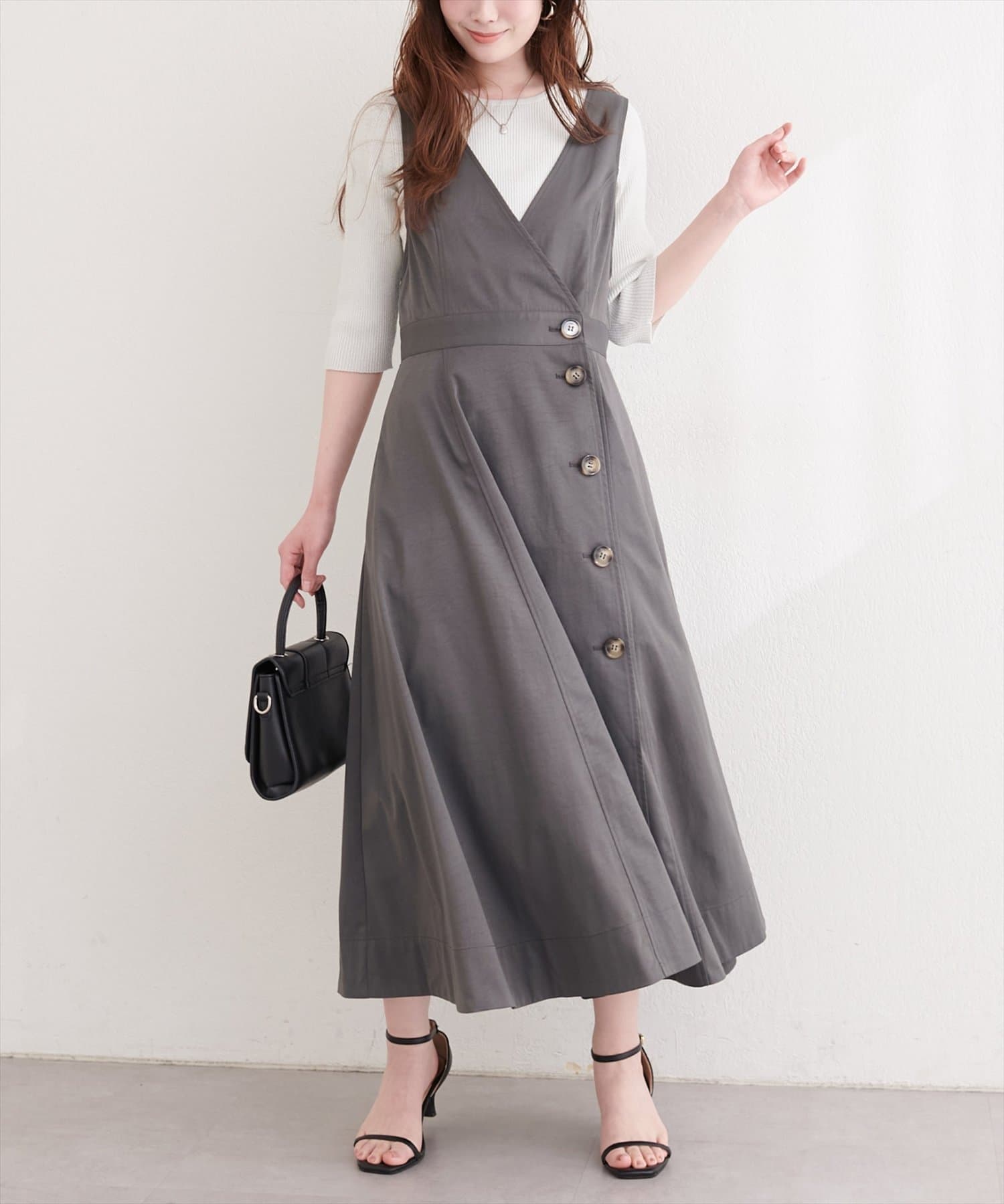 natural couture(ナチュラルクチュール) 【1/1～4限定受注販売】ショートトレンチ+ジャンスカセット