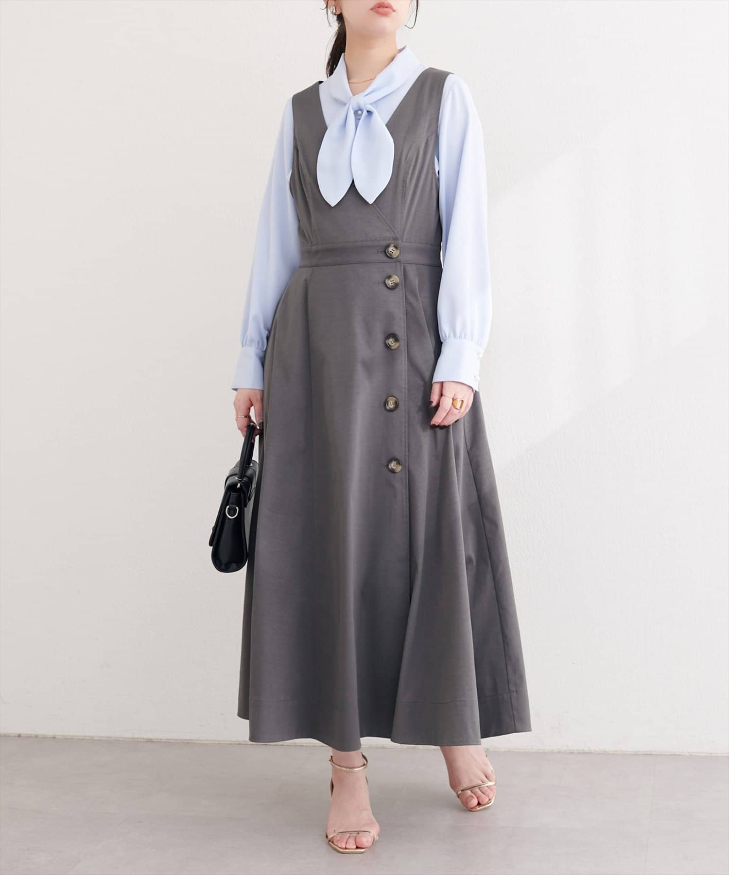 natural couture(ナチュラルクチュール) 【1/1～4限定受注販売】ショートトレンチ+ジャンスカセット