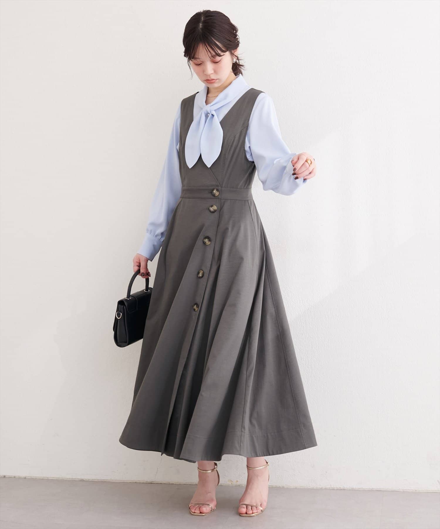 natural couture(ナチュラルクチュール) 【1/1～4限定受注販売】ショートトレンチ+ジャンスカセット