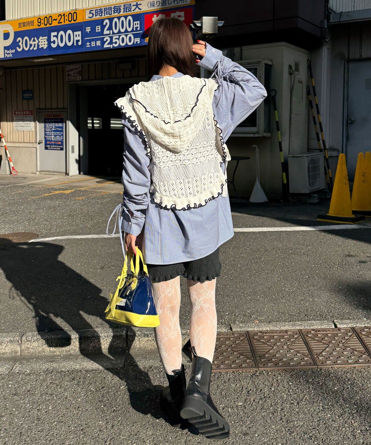 CIAOPANIC(チャオパニック) リブニットフリルショートパンツ