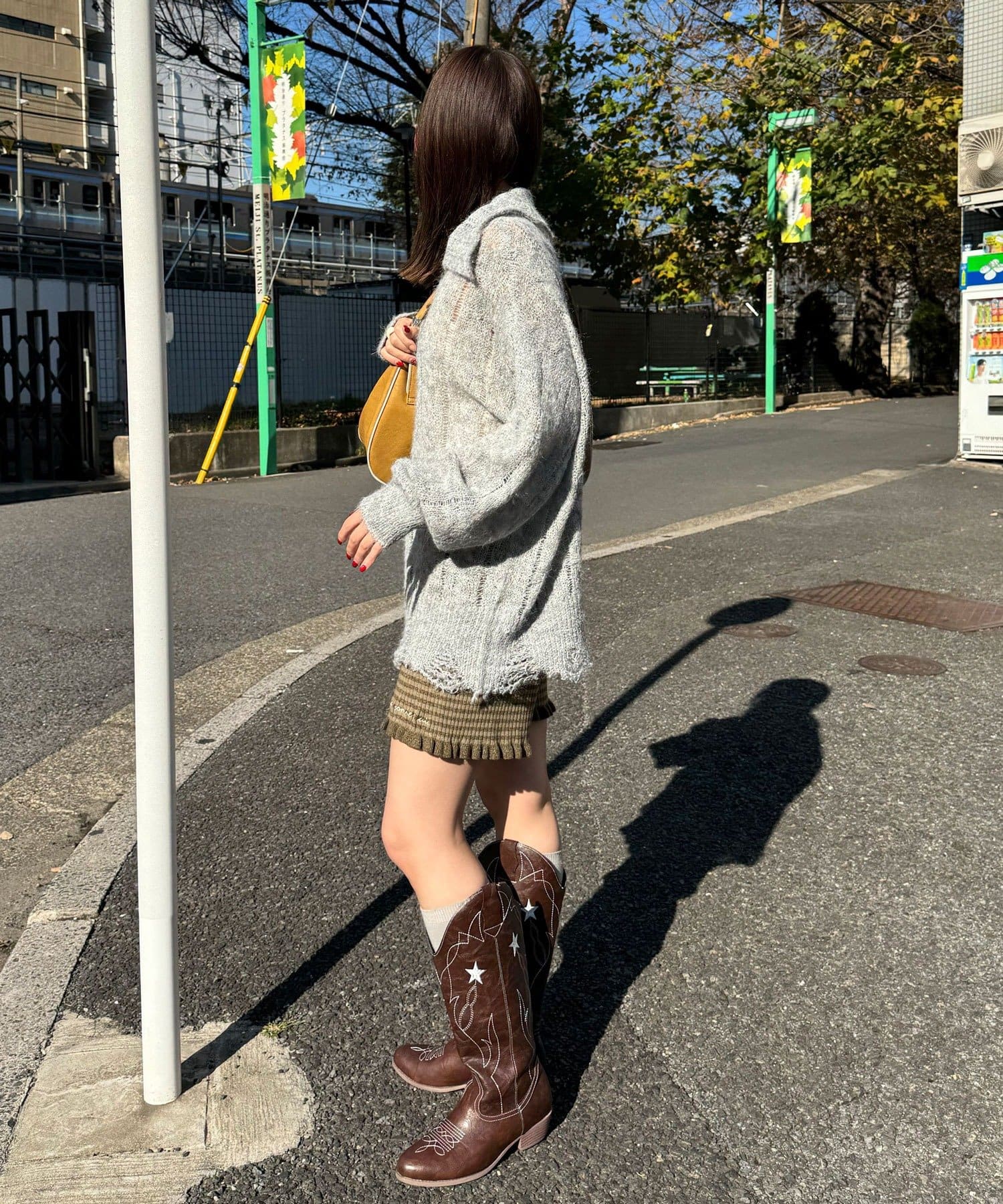 CIAOPANIC(チャオパニック) 甘編みシアーケーブルダメージニットポロ