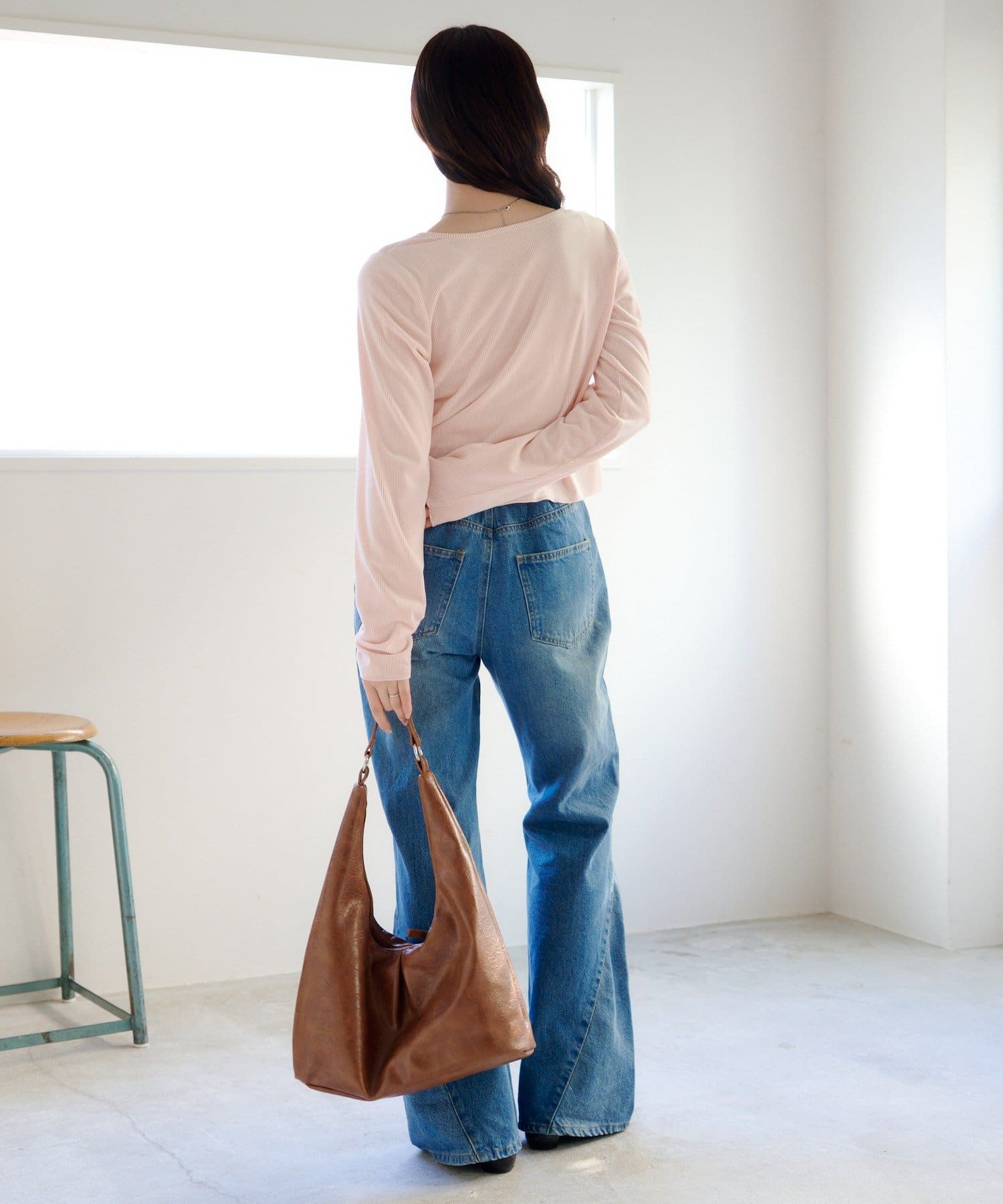 Kastane(カスタネ) カットベロアボタンカーディガン