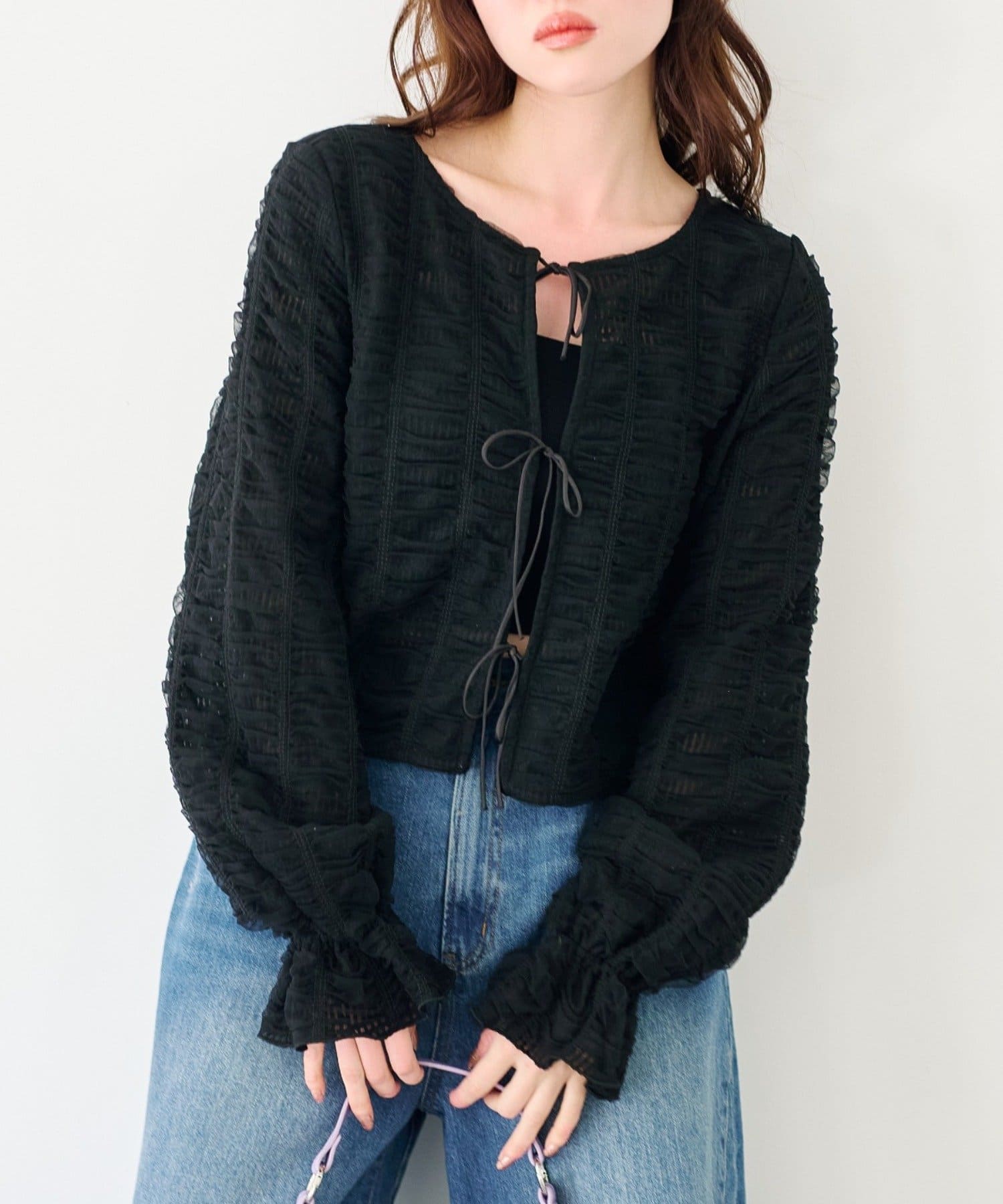 Kastane(カスタネ) チュールリボンブラウス