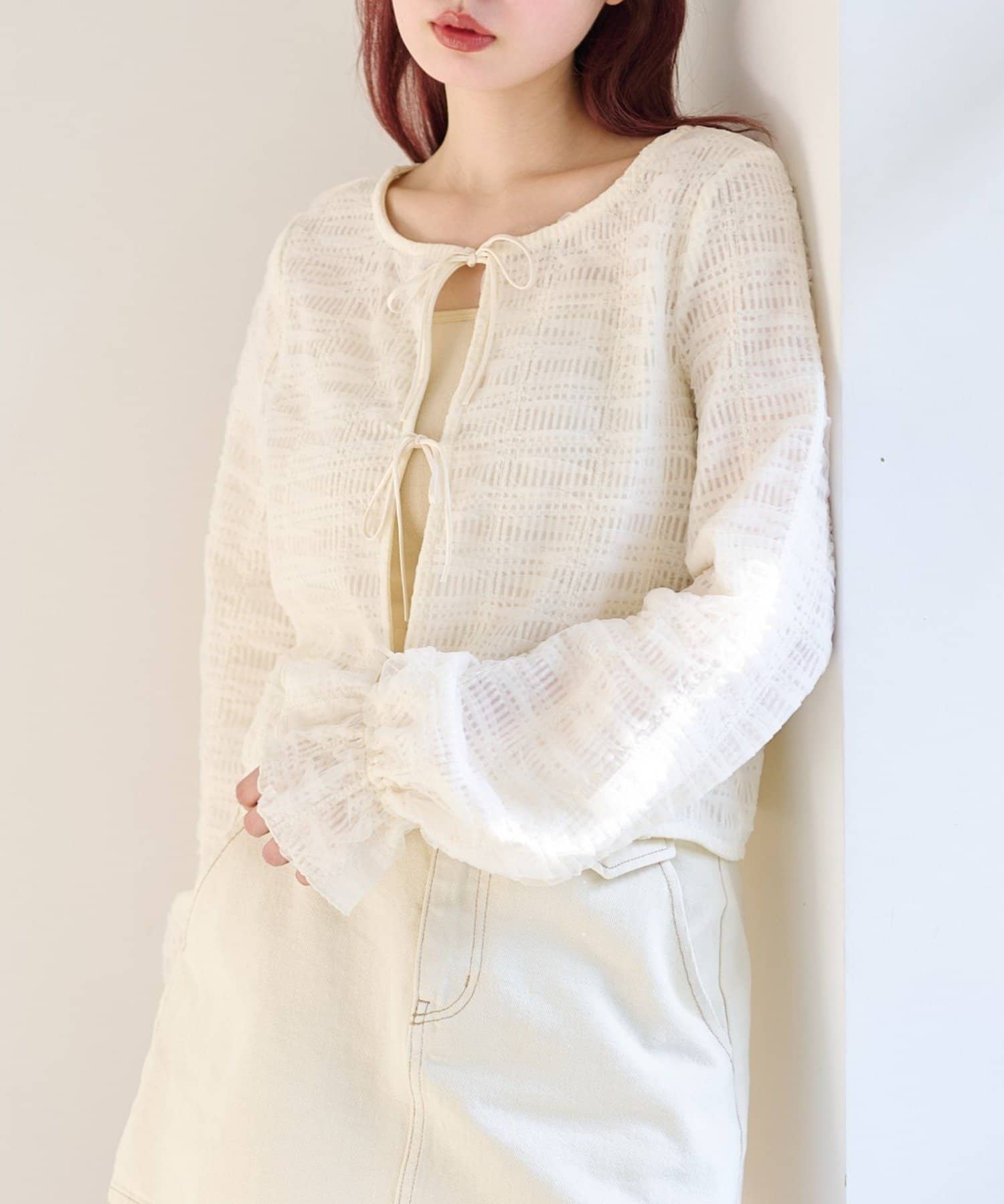 Kastane(カスタネ) チュールリボンブラウス