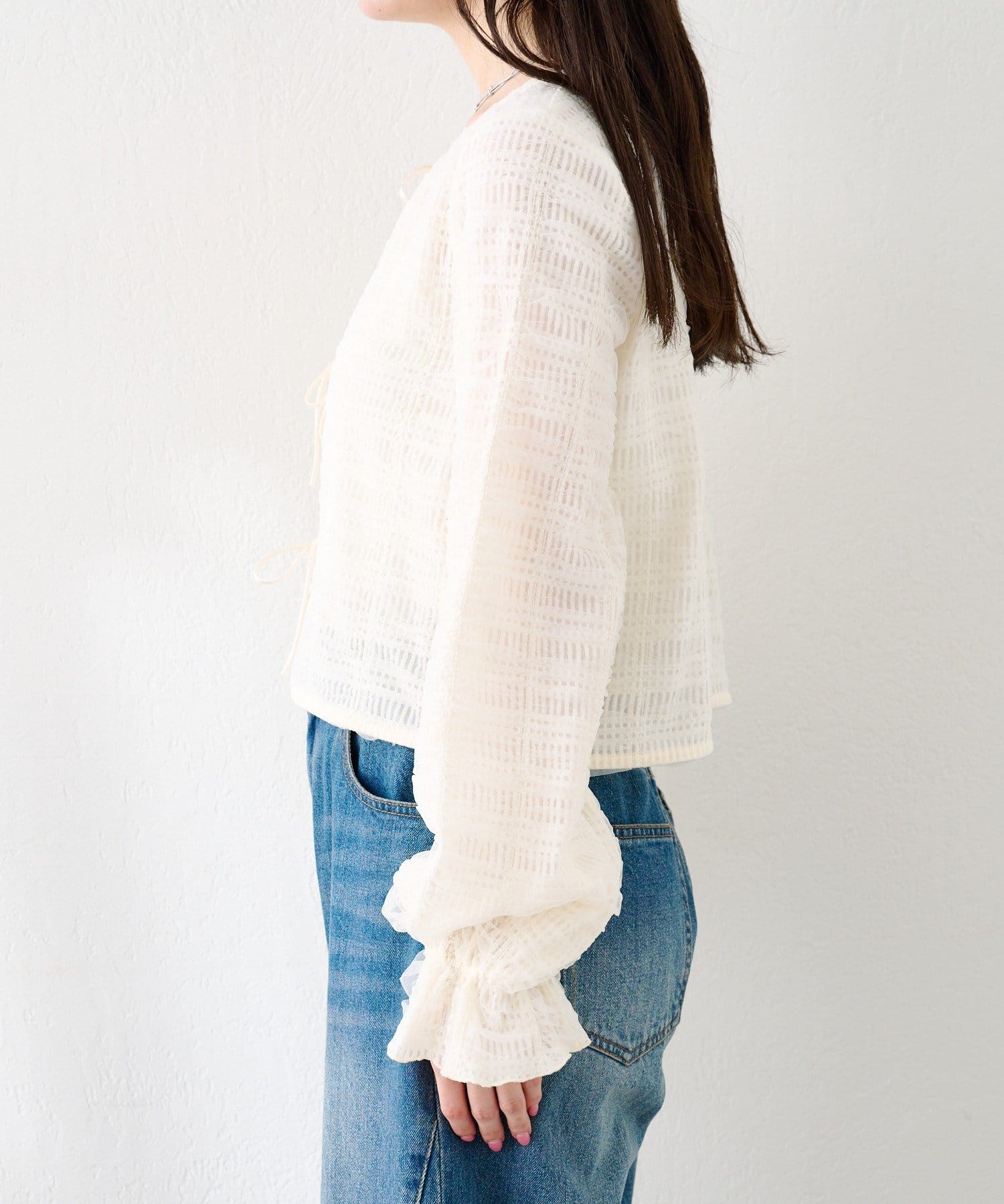 Kastane(カスタネ) チュールリボンブラウス