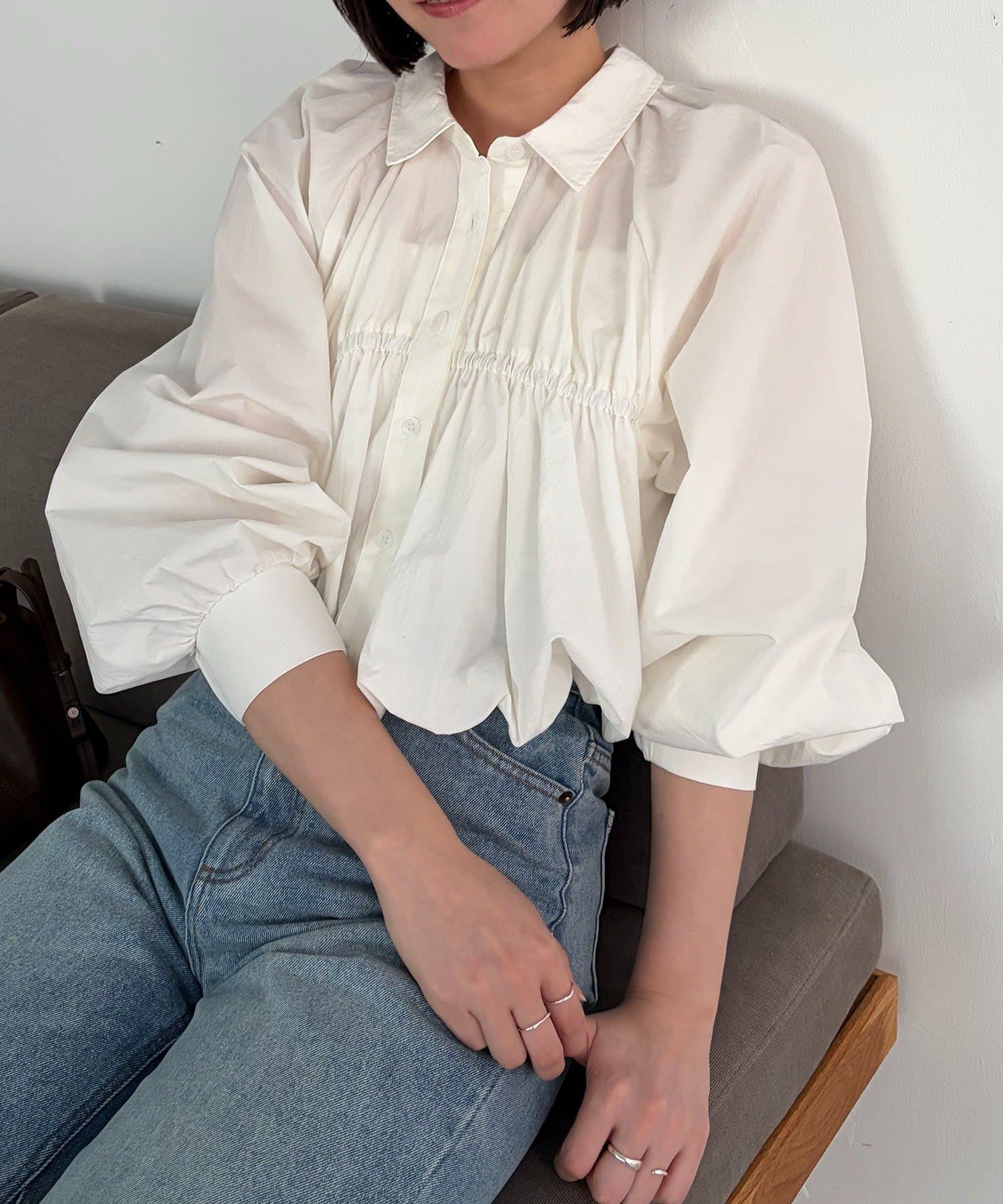 CAPRICIEUX LE'MAGE(カプリシュレマージュ) バルーンクロップシャツ