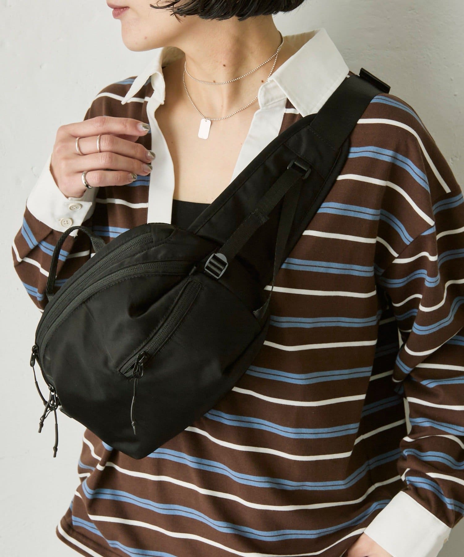 ear PAPILLONNER(イア パピヨネ) 撥水ウエストバッグ/ボディバッグ《500mlペットボトルは入る！/超軽量230g》