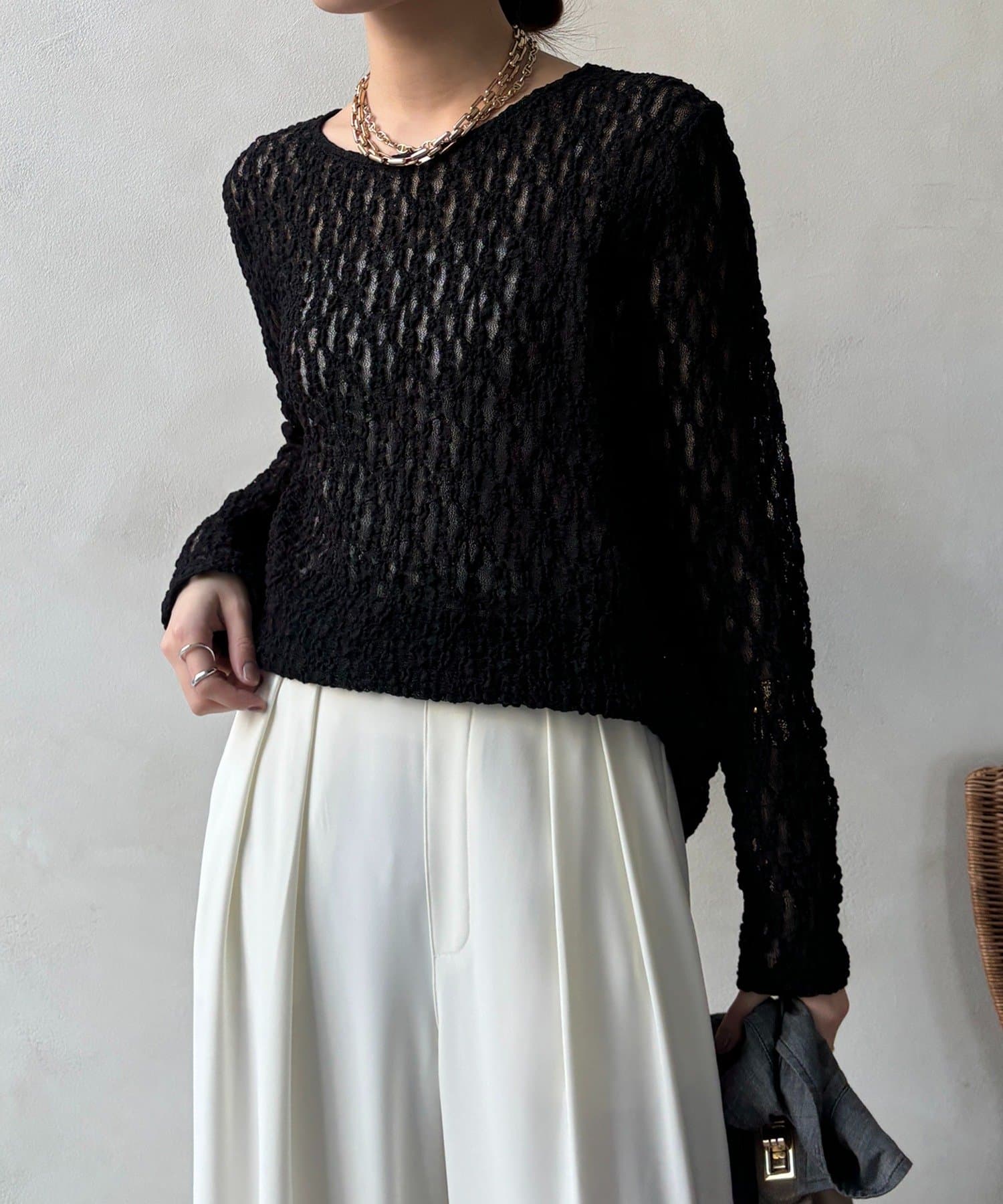 DOUDOU(ドゥドゥ) レースプルオーバー