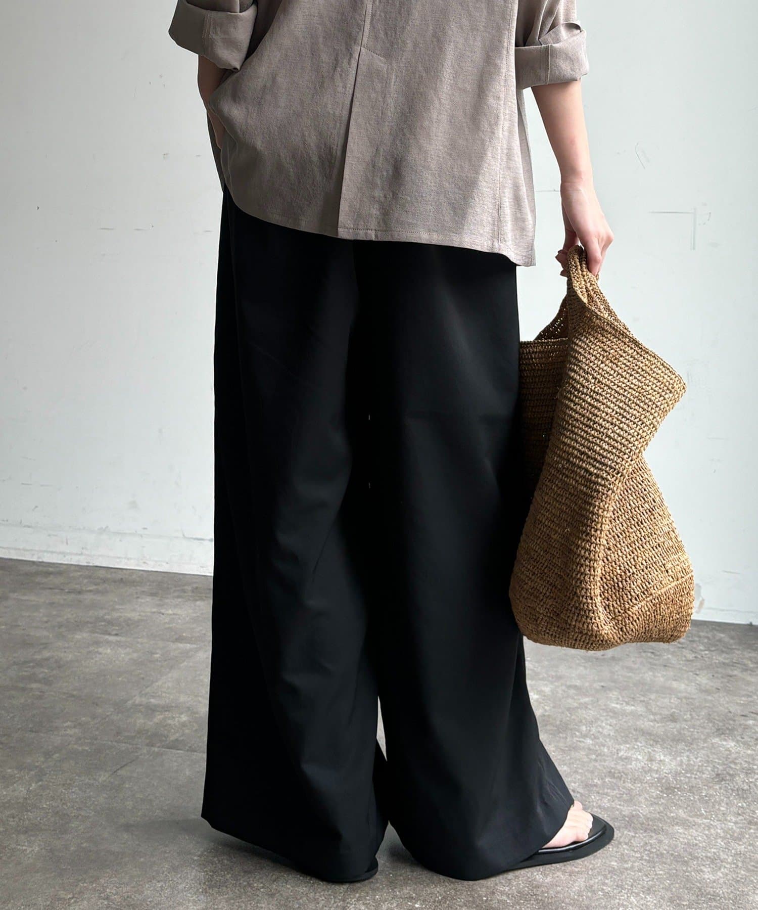 DOUDOU(ドゥドゥ) 【総選挙1位】【断熱性・UVカット】透けないタックパンツ