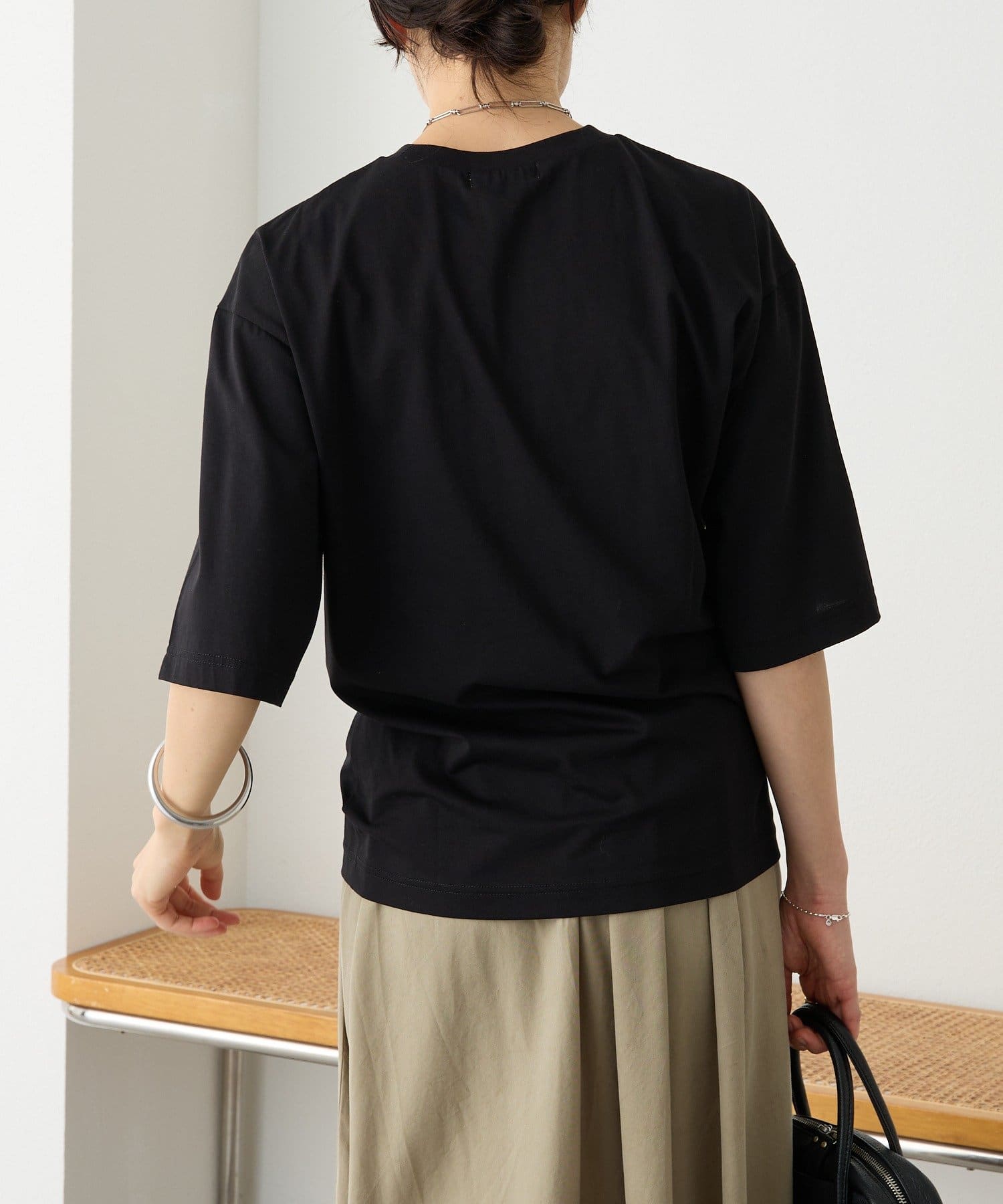 RIVE DROITE(リヴドロワ) 予約【接触冷感/UVカット機能付き】ゴブソデクルーネックTee