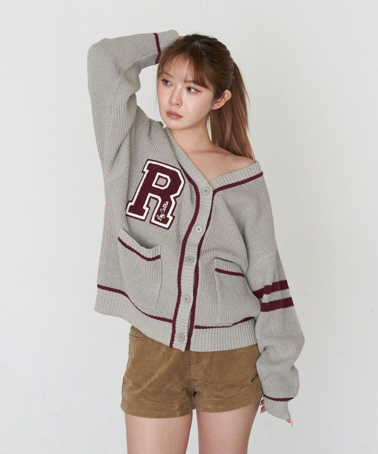 RAY CASSIN(レイカズン) レタードカーディガン