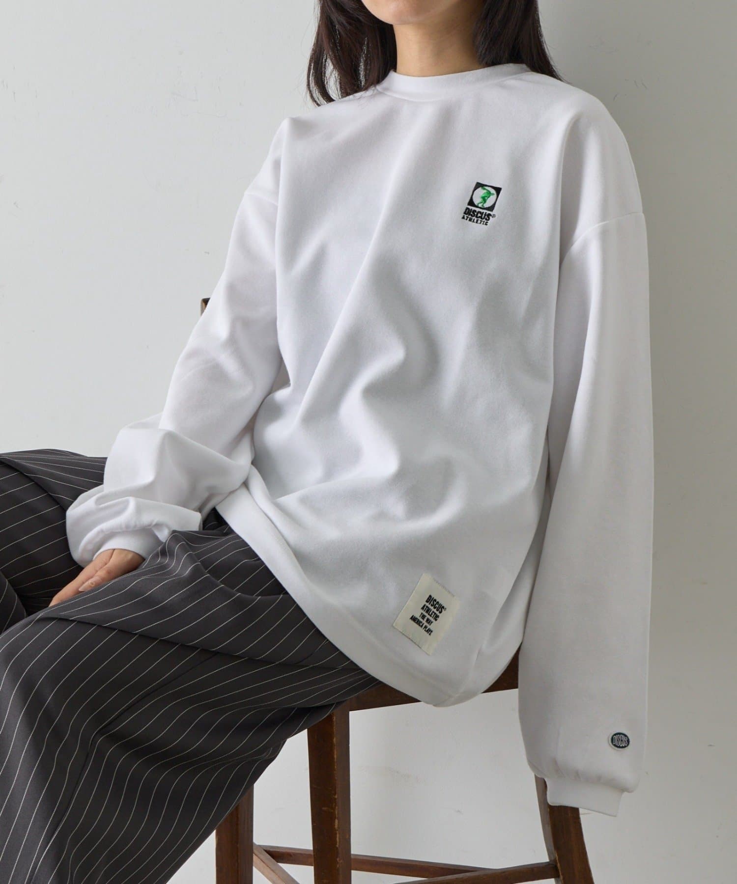 -goocy-(グーシー) 【DISCUS】≪選べる丈感！≫プレーティング天竺ロンT