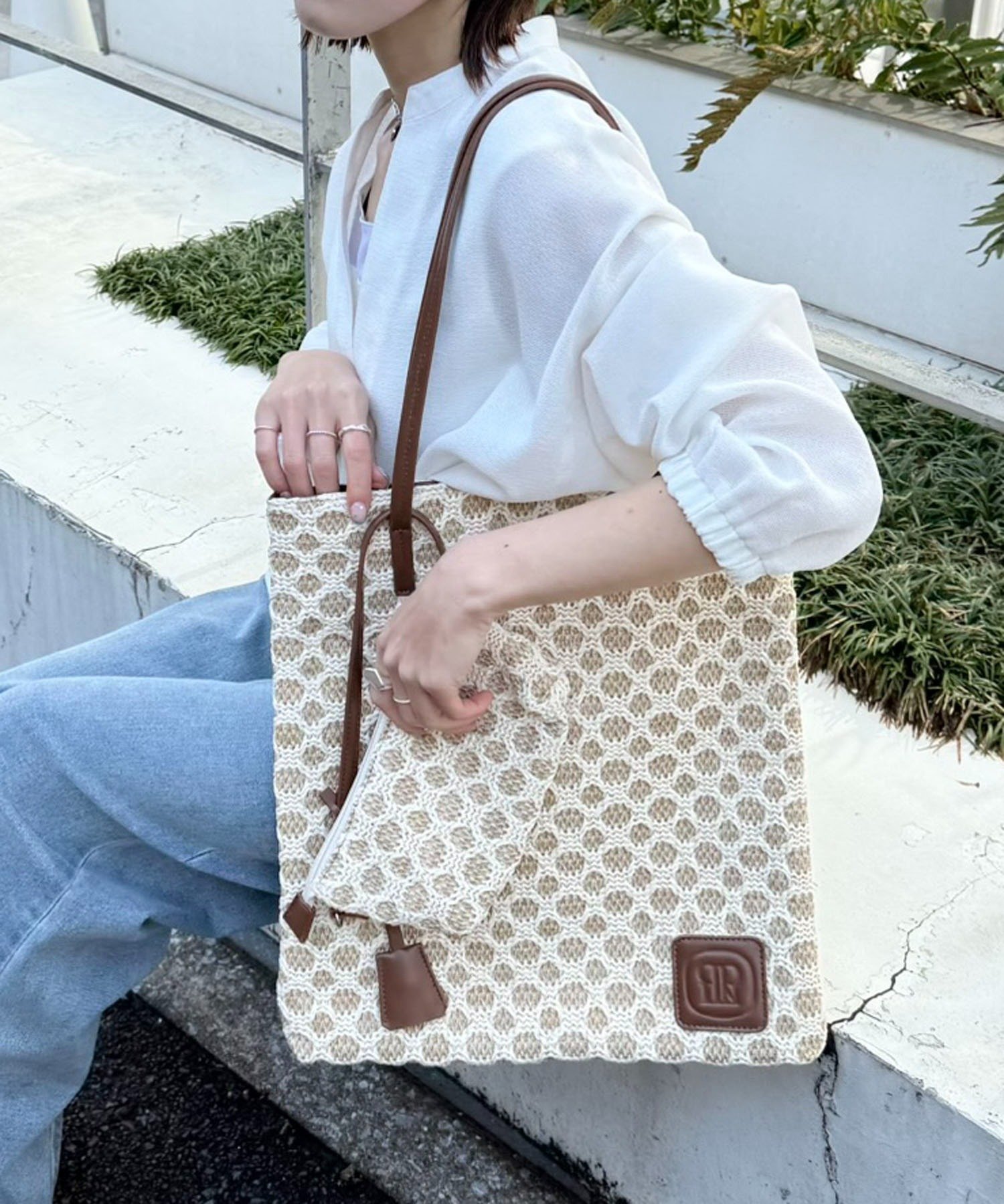 COLLAGE GALLARDAGALANTE(コラージュ ガリャルダガランテ) 【PAPILLONNER/パピヨネ】ラフィアツインズバッグ