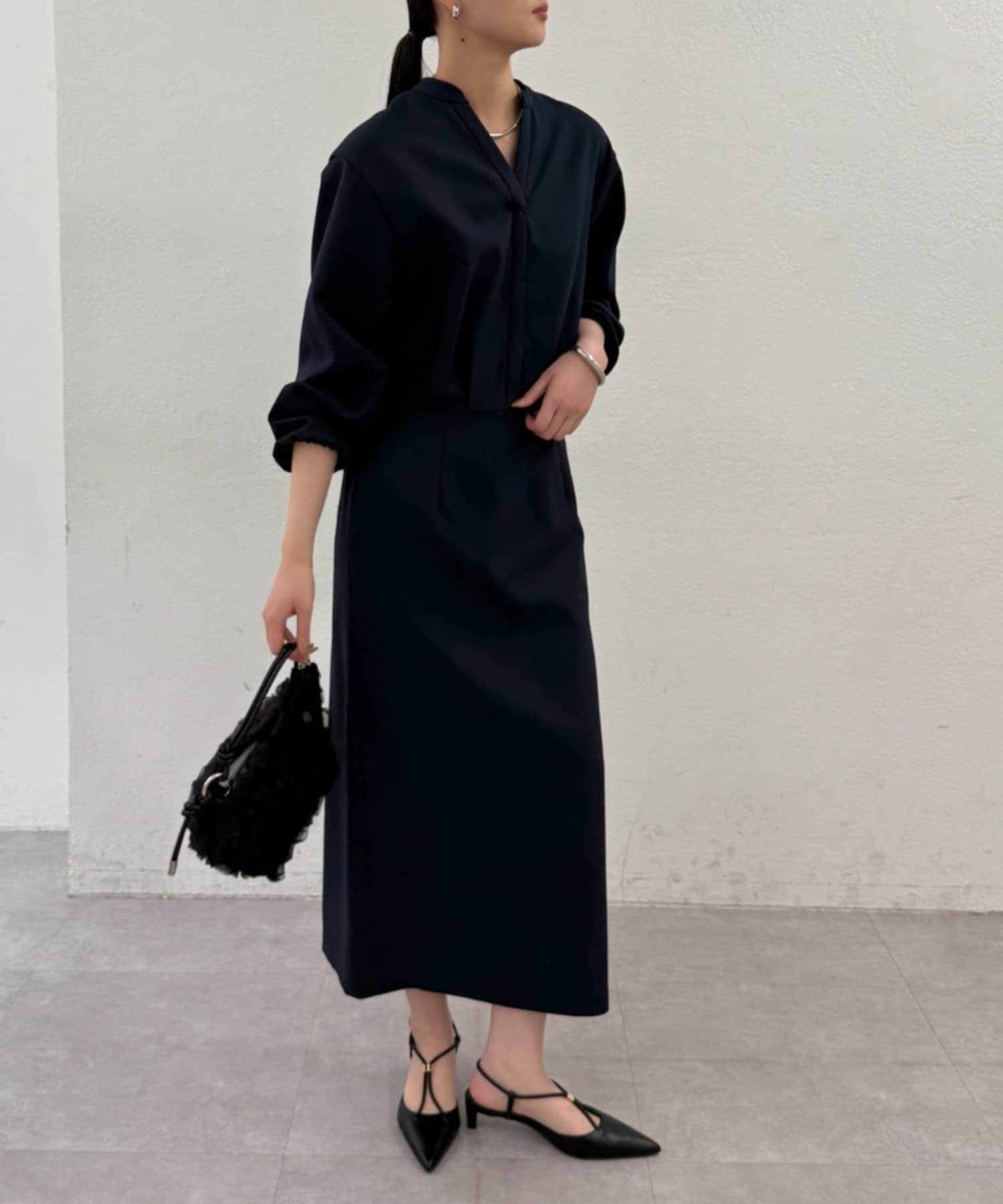 LOUNGEDRESS(ラウンジドレス) リネンライクVワンピース