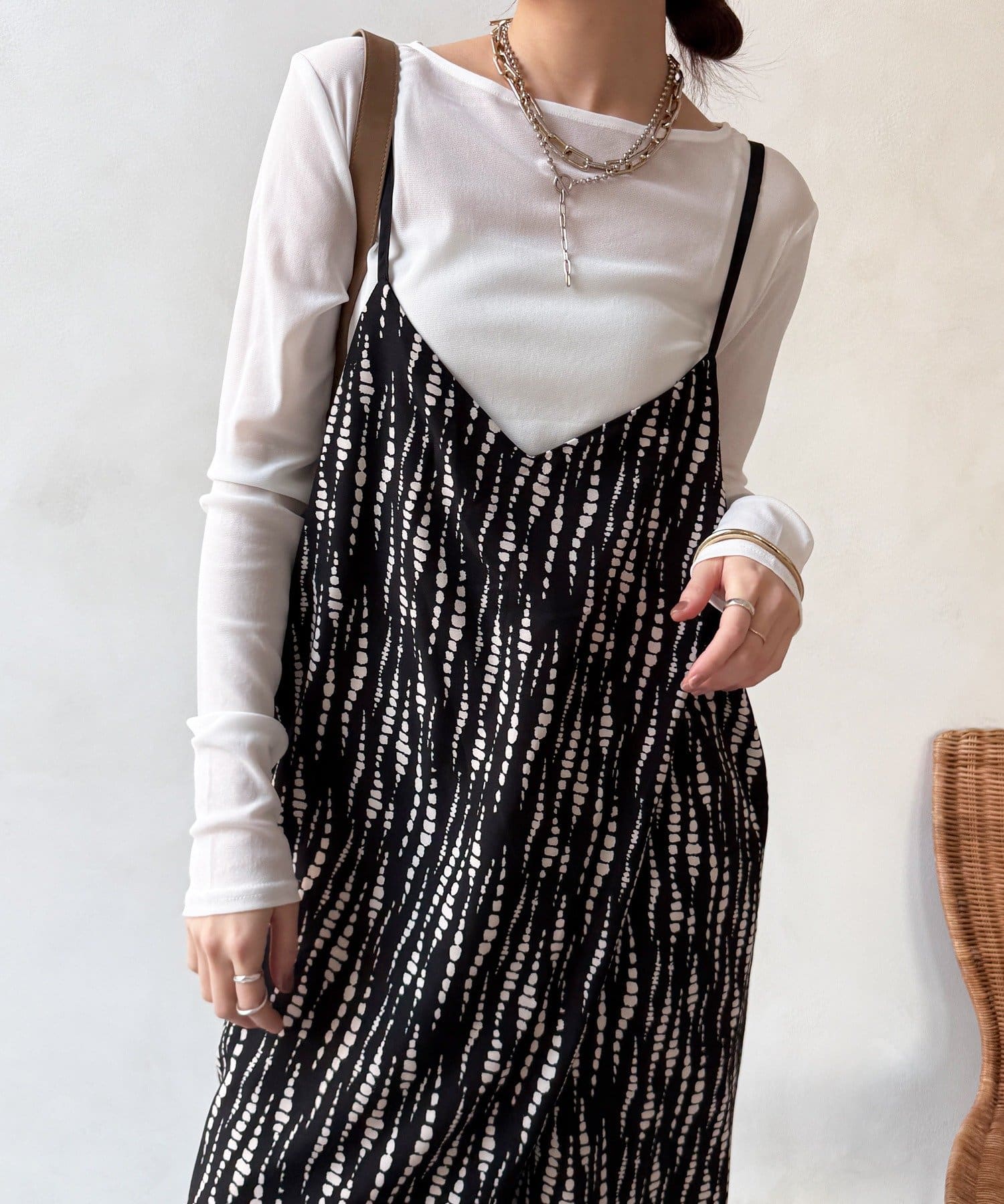 DOUDOU(ドゥドゥ) 【WEB限定/セットアップ対応】ラップキャミサロペット