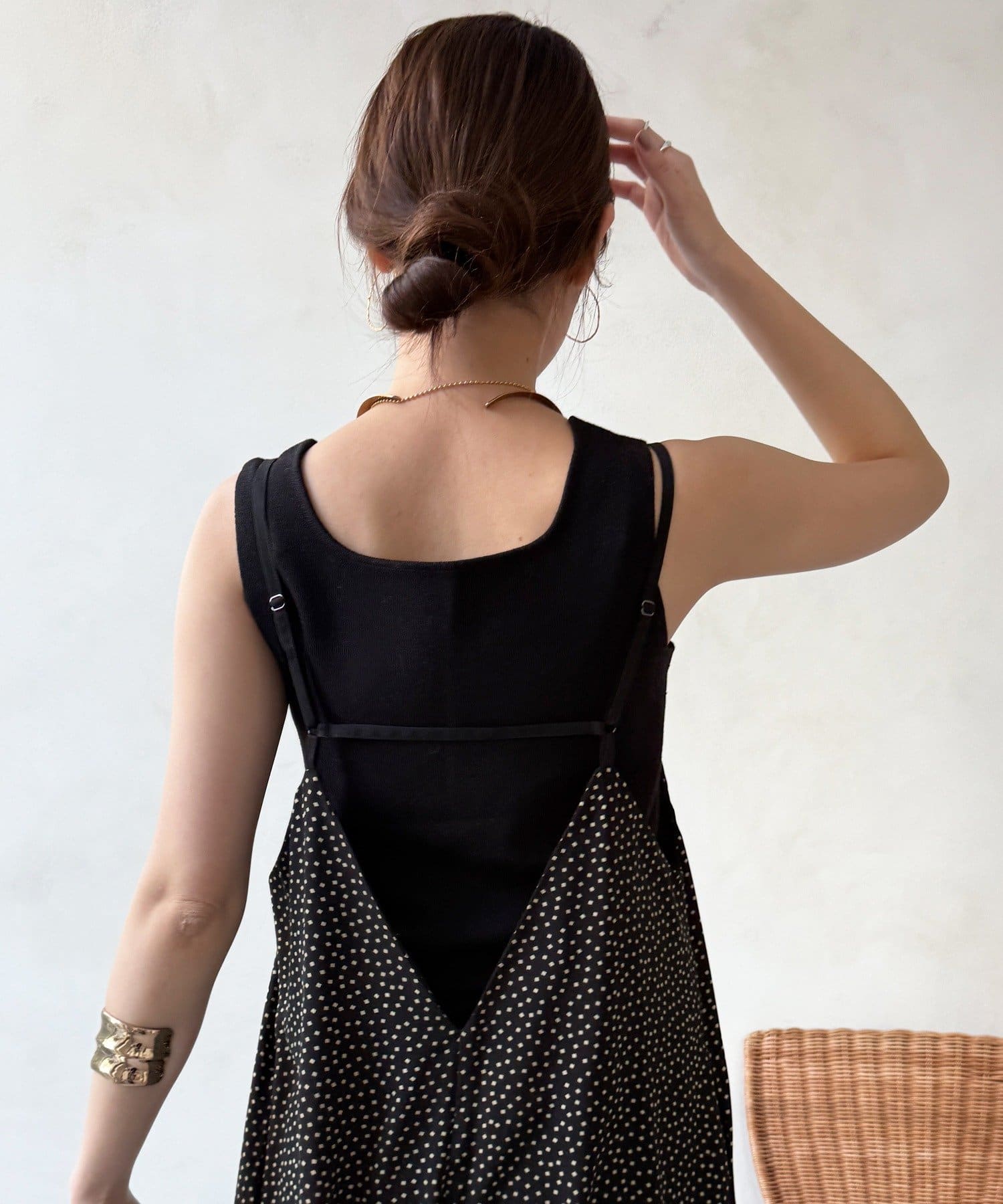 DOUDOU(ドゥドゥ) 【WEB限定/セットアップ対応】ラップキャミサロペット