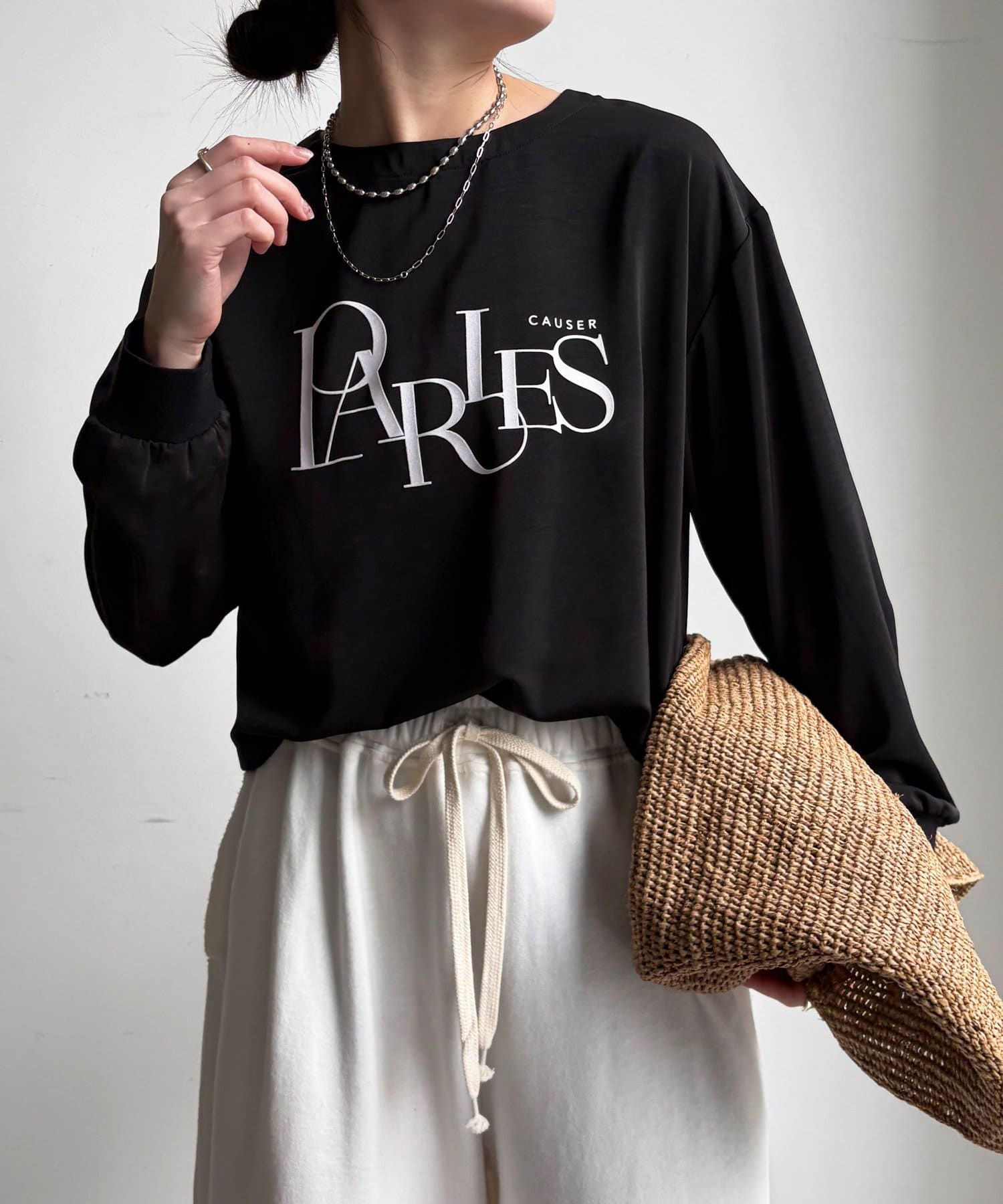 DOUDOU(ドゥドゥ) 【WEB限定】ブラウスロゴロンTEE