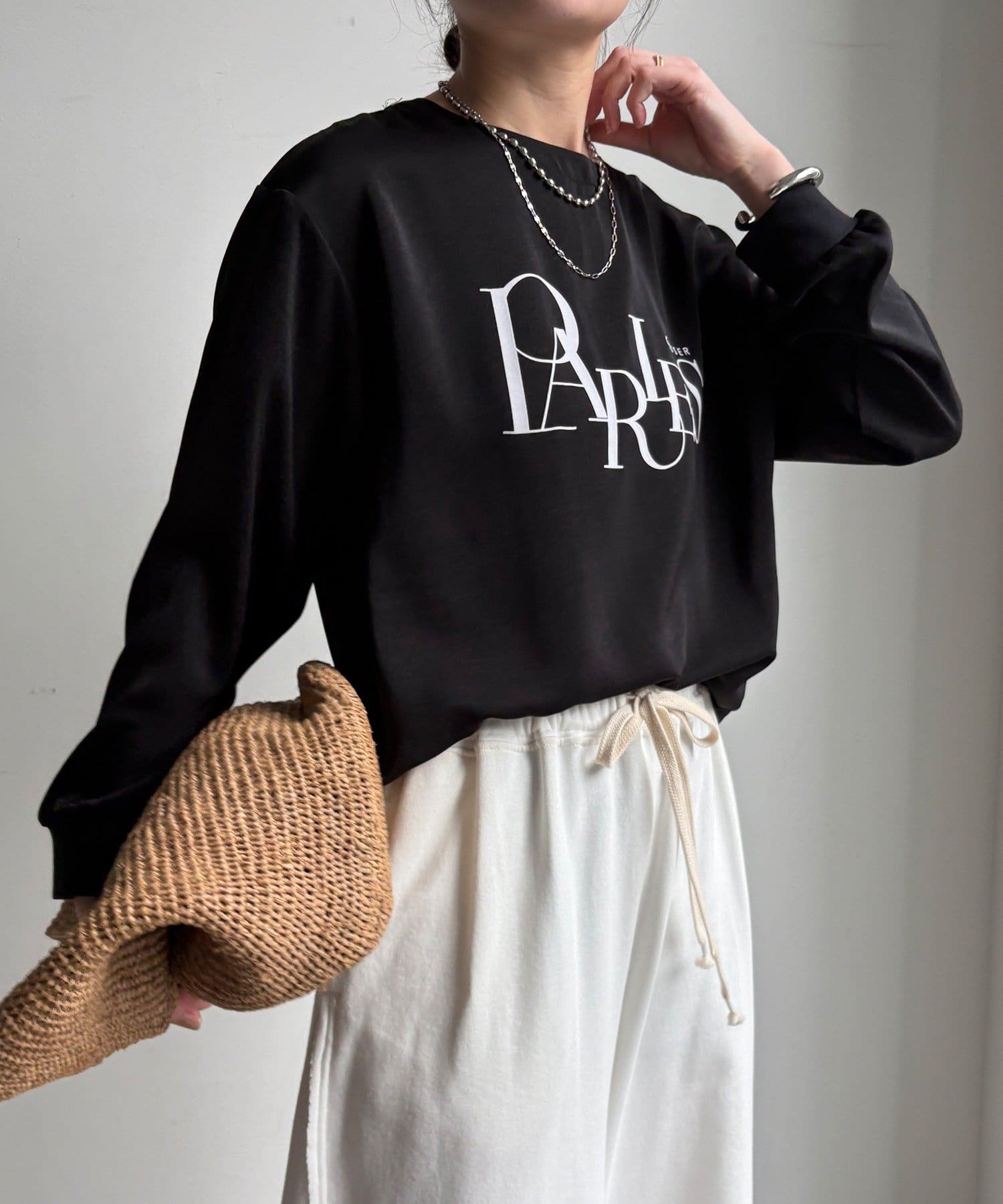 DOUDOU(ドゥドゥ) 【WEB限定】ブラウスロゴロンTEE