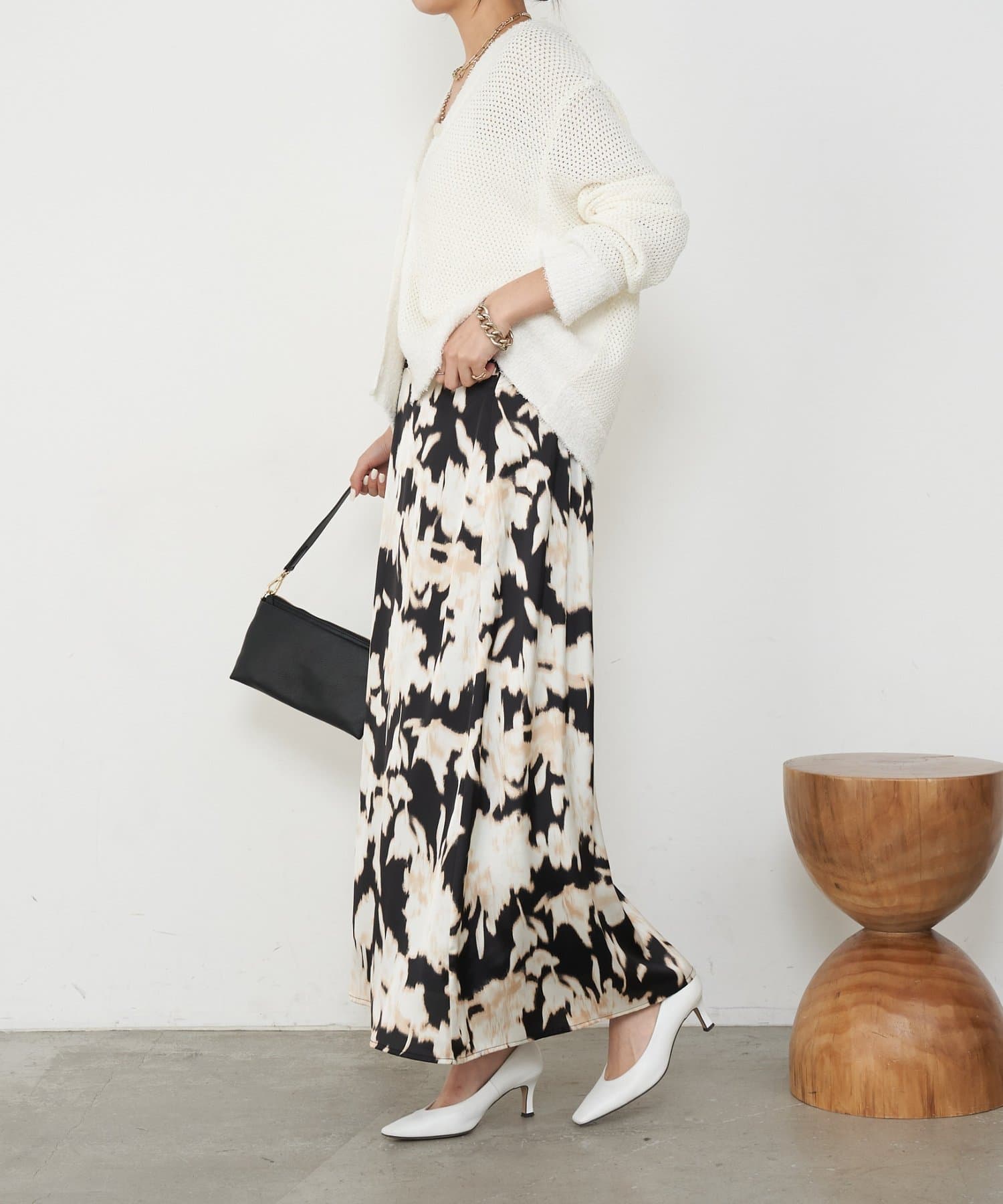 Jena　espace merveilleux(ジェナ　エスパスメルヴェイユ) ニュアンス花柄スカート