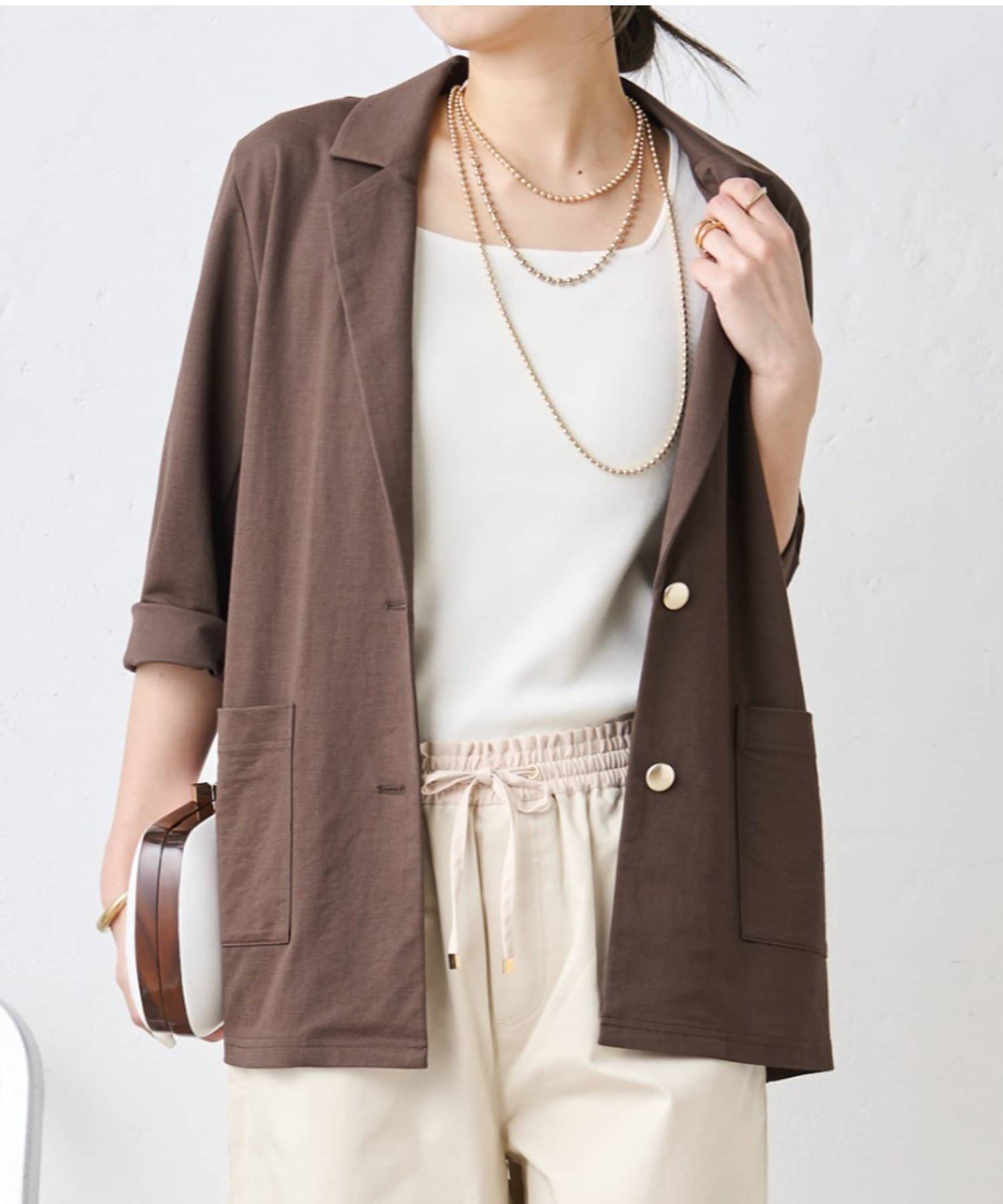 Jena　espace merveilleux(ジェナ　エスパスメルヴェイユ) スクエアハーフスリーブKN