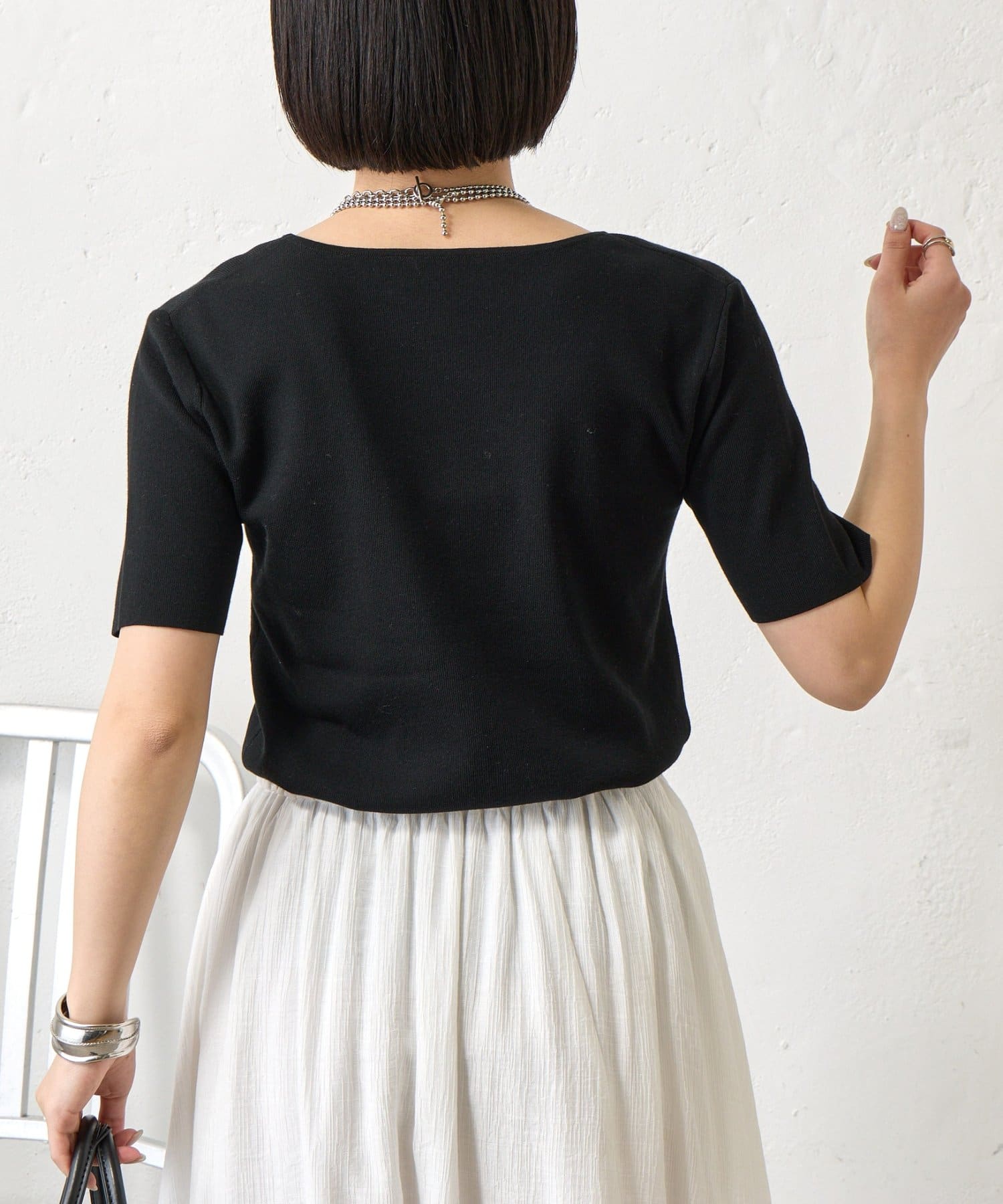 Jena　espace merveilleux(ジェナ　エスパスメルヴェイユ) スクエアハーフスリーブKN