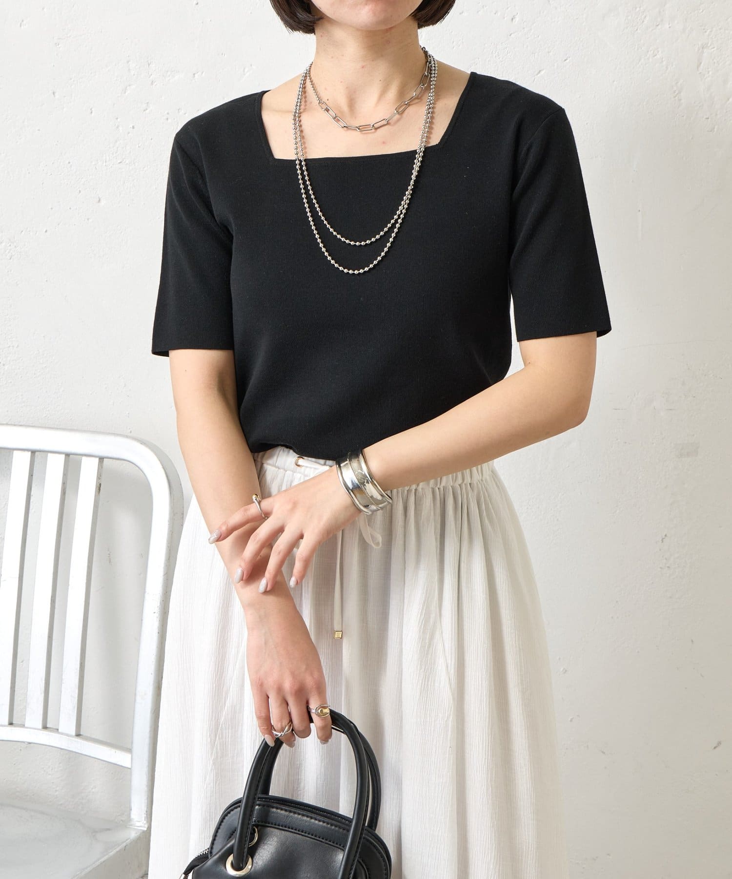 Jena　espace merveilleux(ジェナ　エスパスメルヴェイユ) スクエアハーフスリーブKN