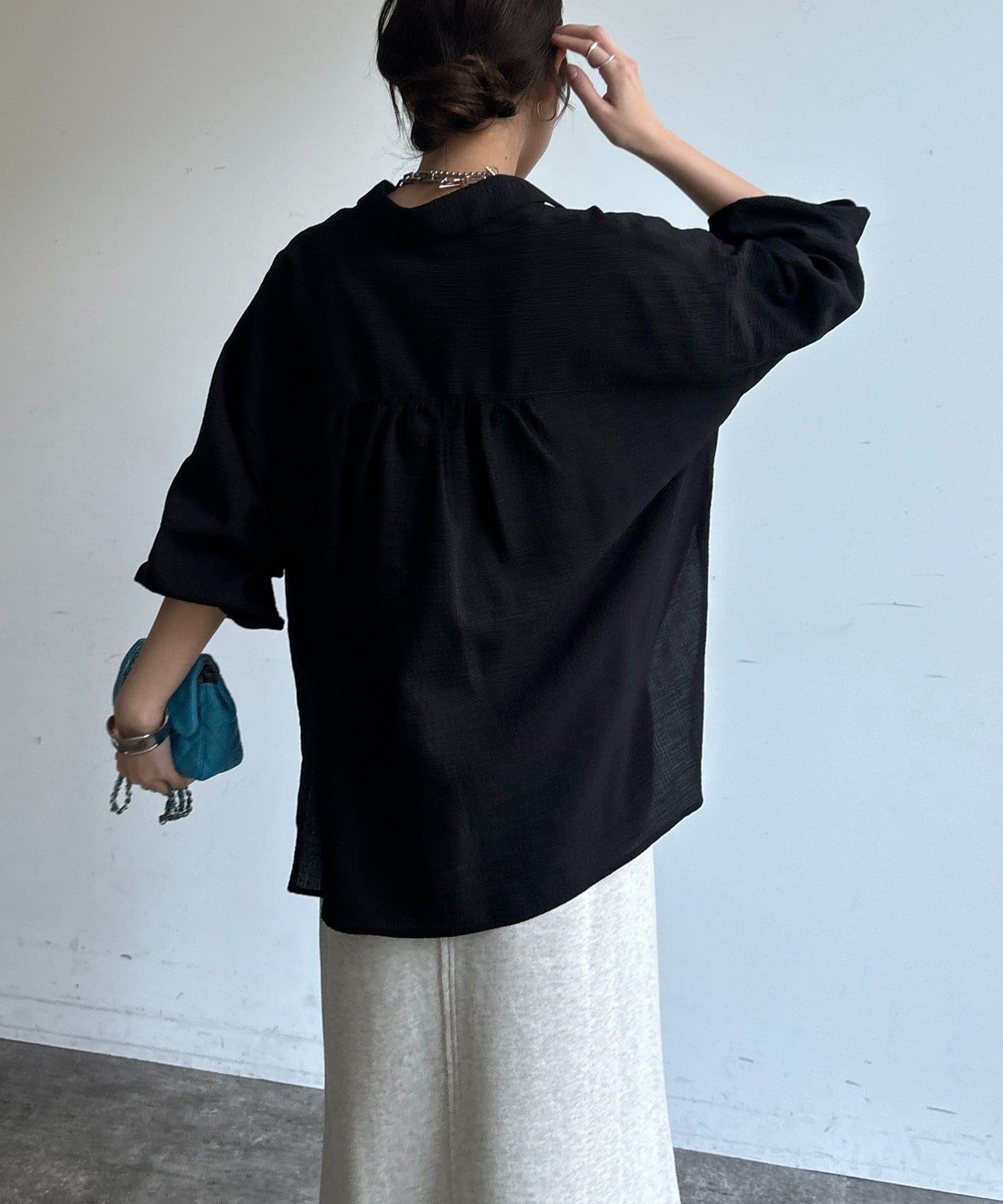 DOUDOU(ドゥドゥ) 【WEB限定】ドロストスキッパーシャツ