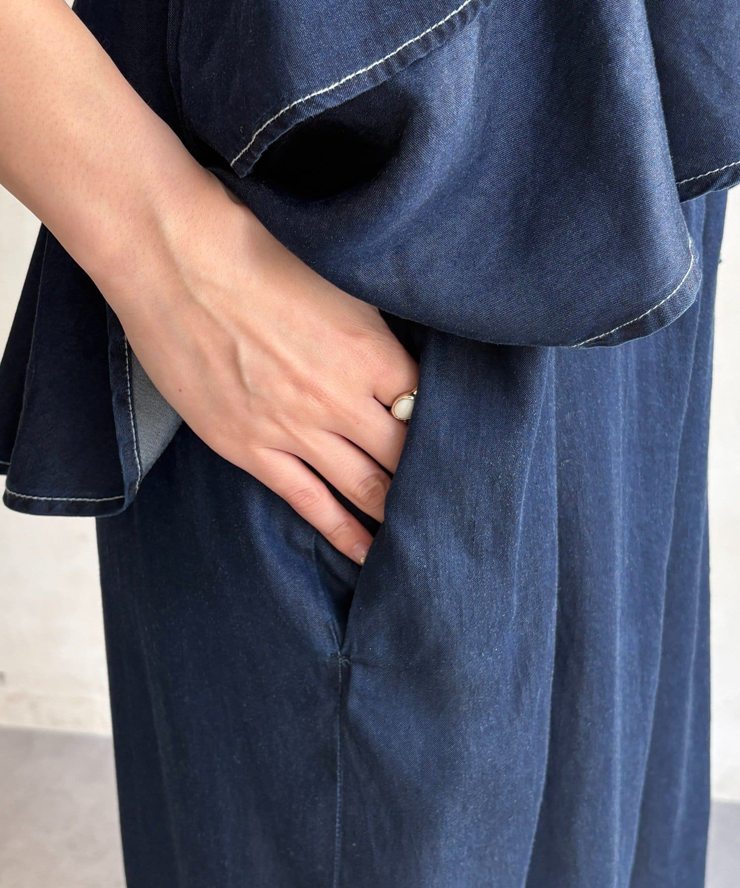 DOUDOU(ドゥドゥ) 【WEB限定】 デニムフリルサロペット