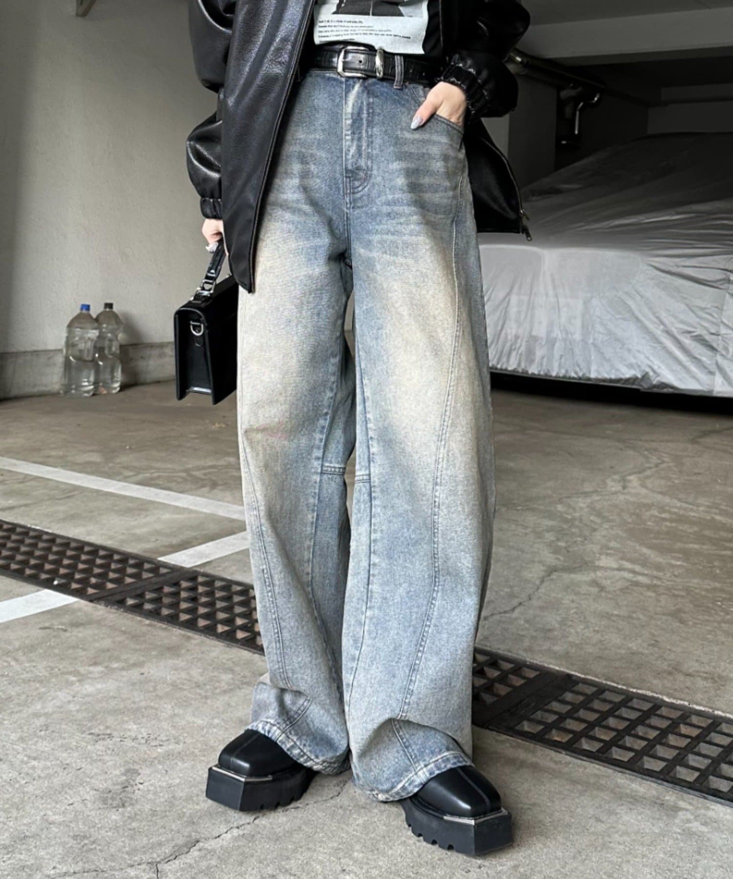 Lui's(ルイス) 【mi-企画】スクエアトゥブーツ