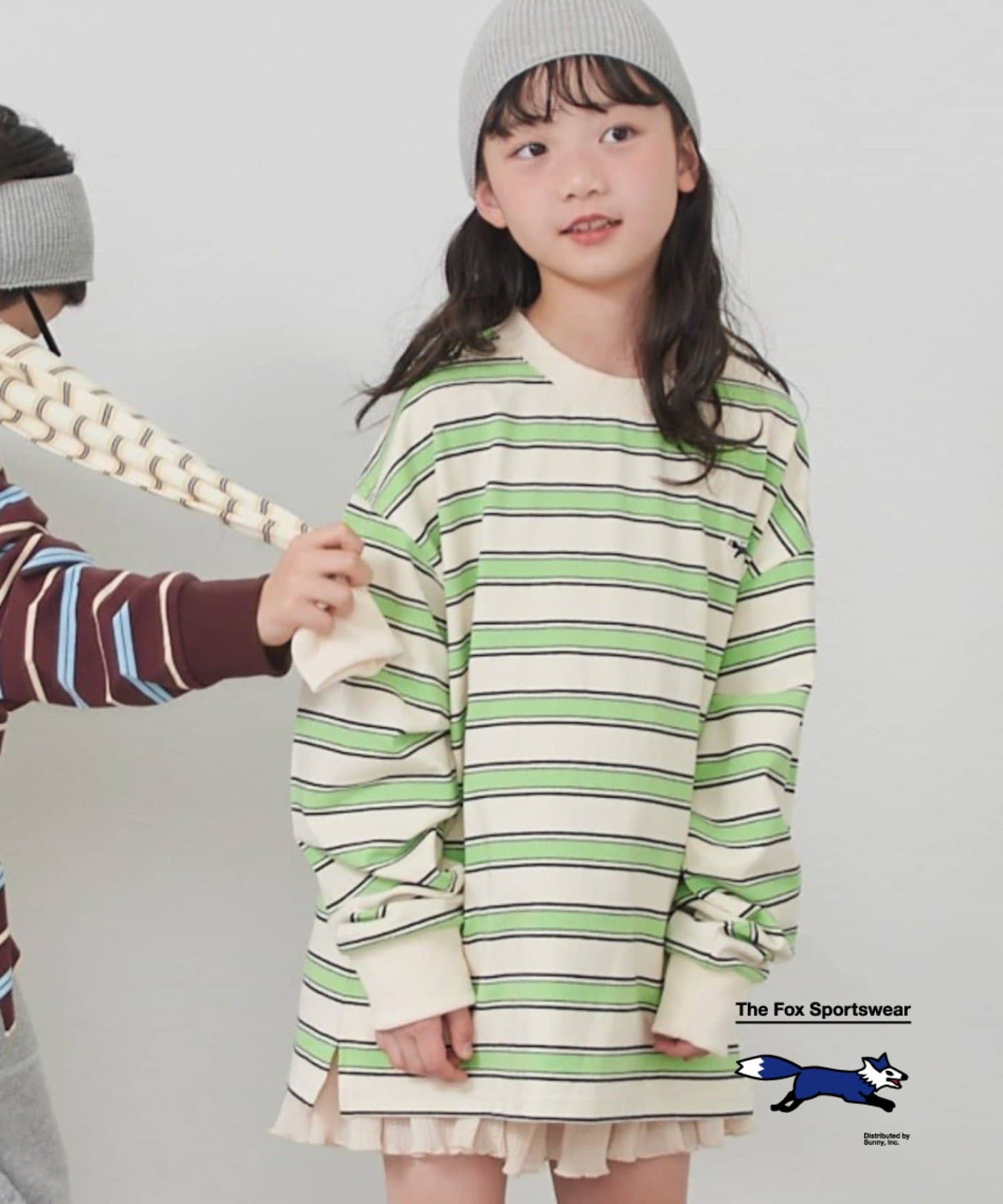 CIAOPANIC TYPY(チャオパニックティピー) 【KIDS】【FOX×TYPY】【WEB限定】マルチボーダートップス