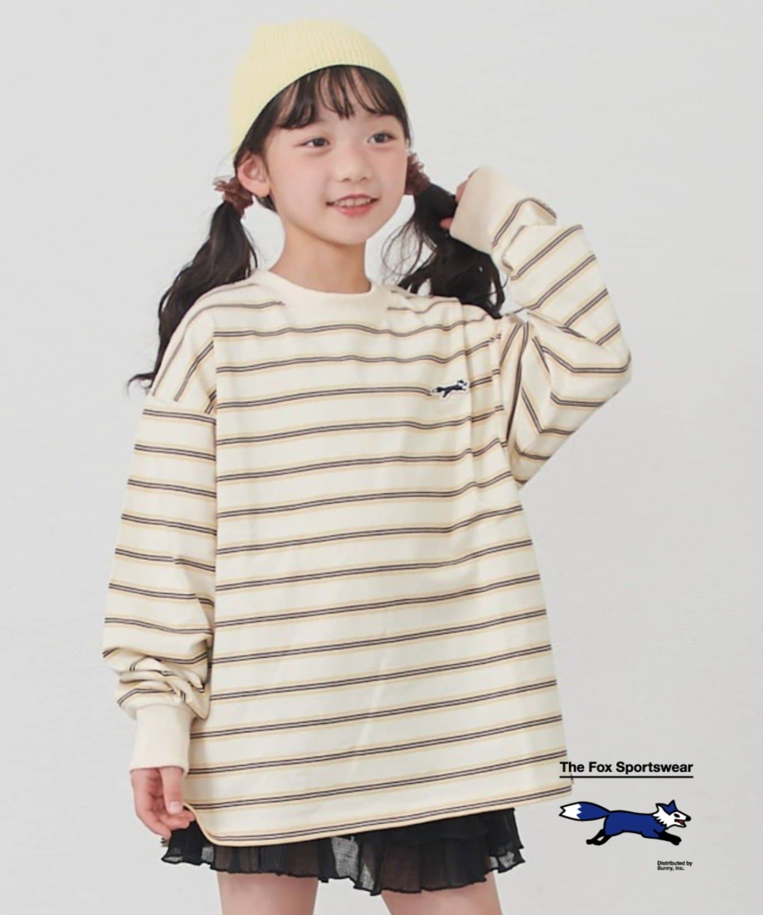 CIAOPANIC TYPY(チャオパニックティピー) 【KIDS】【FOX×TYPY】【WEB限定】マルチボーダートップス