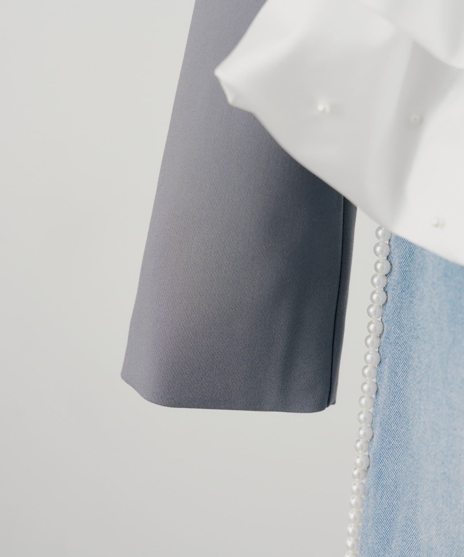 Chico(チコ) 【SALON by Chico】パールペプラムドッキングジャケット