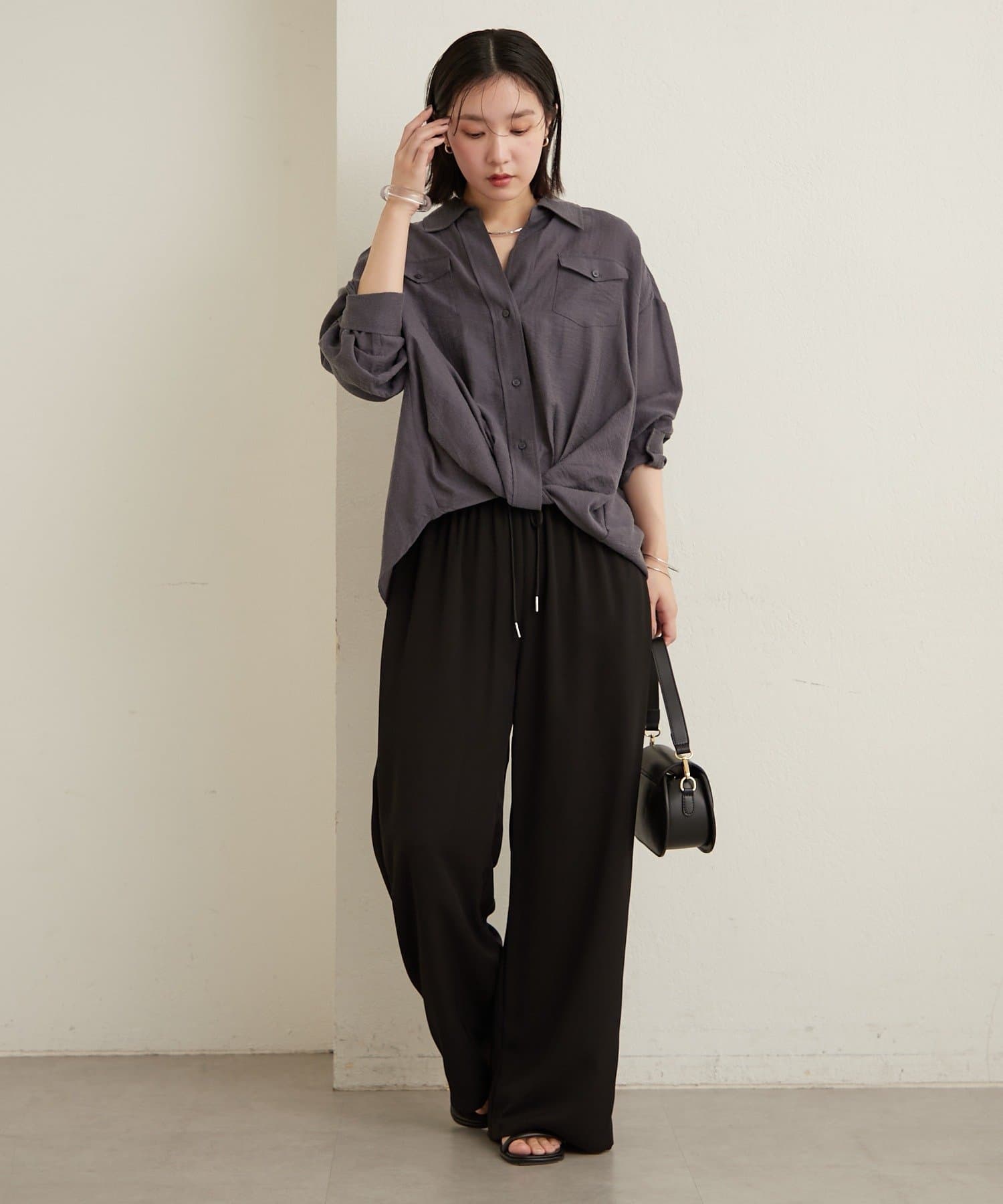 Omekashi(オメカシ) 【HIURA企画】【低身長サイズあり】イージーパンツ