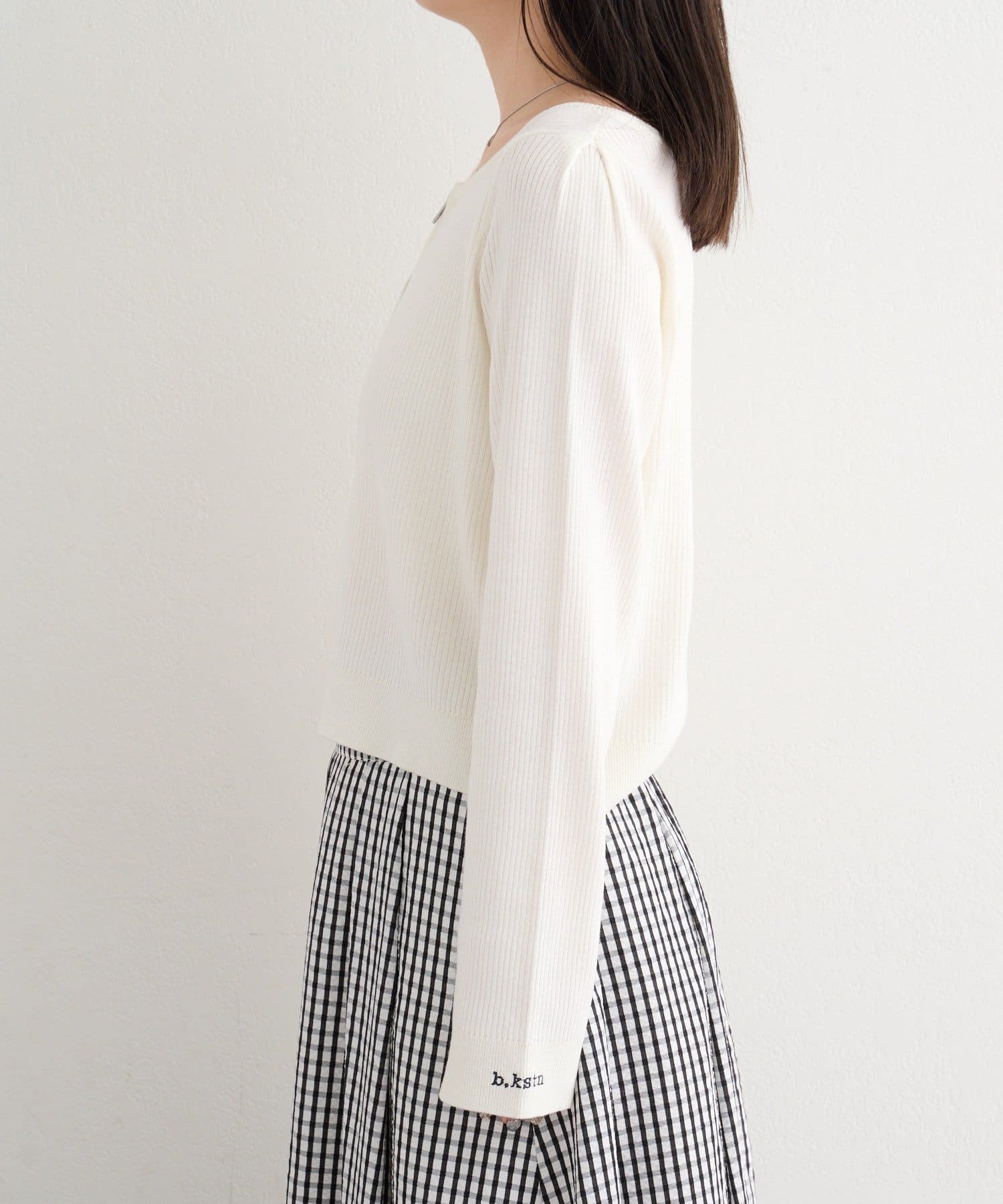 Kastane(カスタネ) B ラメニットZIPカーディガン