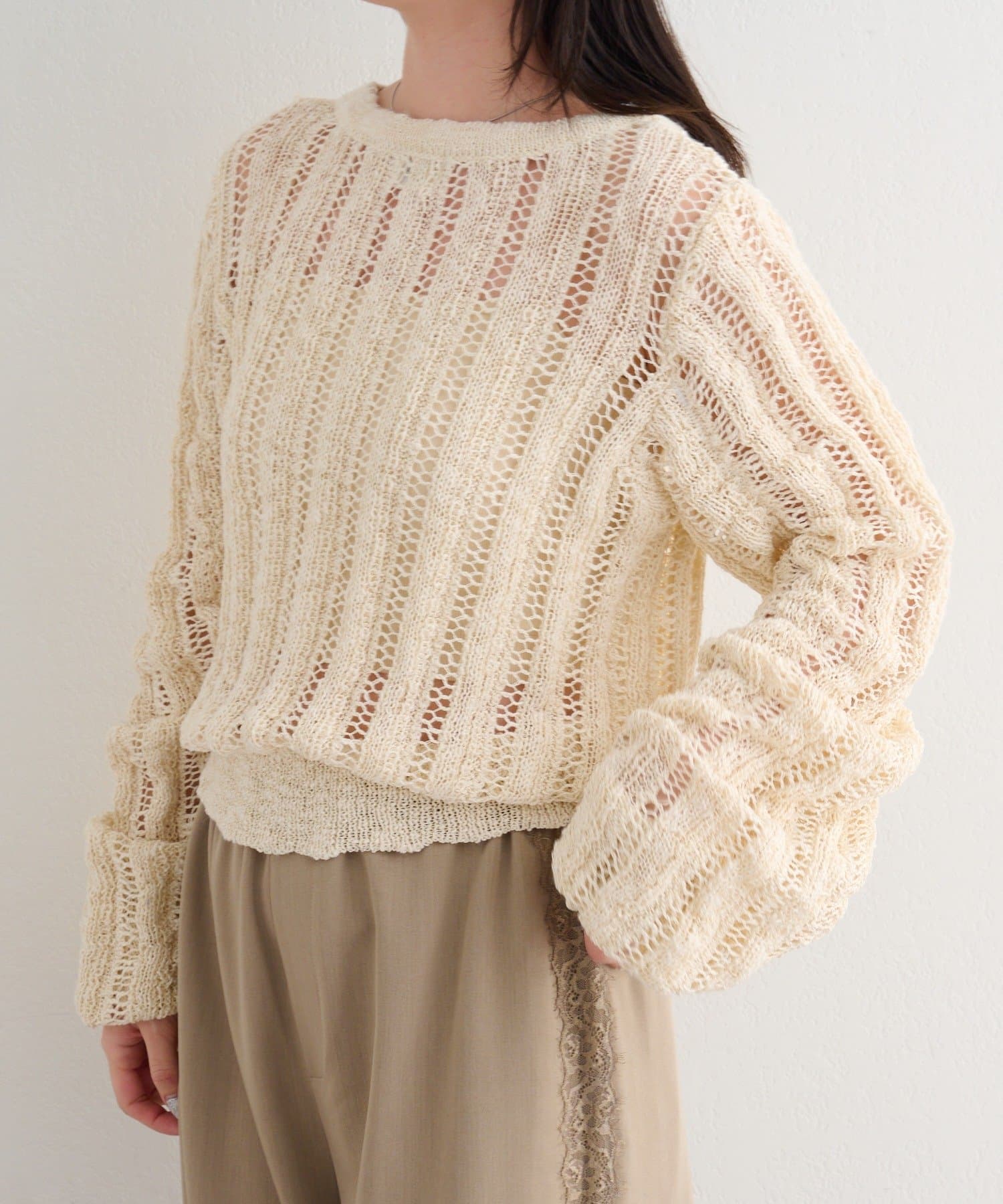 Kastane(カスタネ) 【4色展開】B ルーズスリーブニットプルオーバー